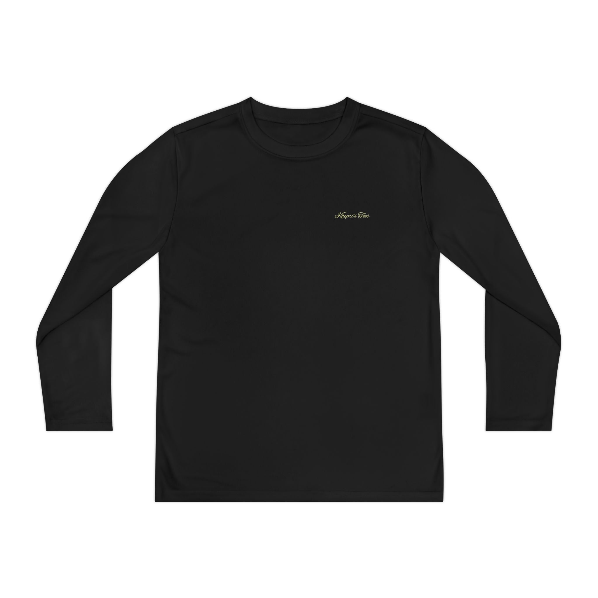 Eclipse-Youth Long Sleeve Tee — Minimal Gold Circle Back Logo