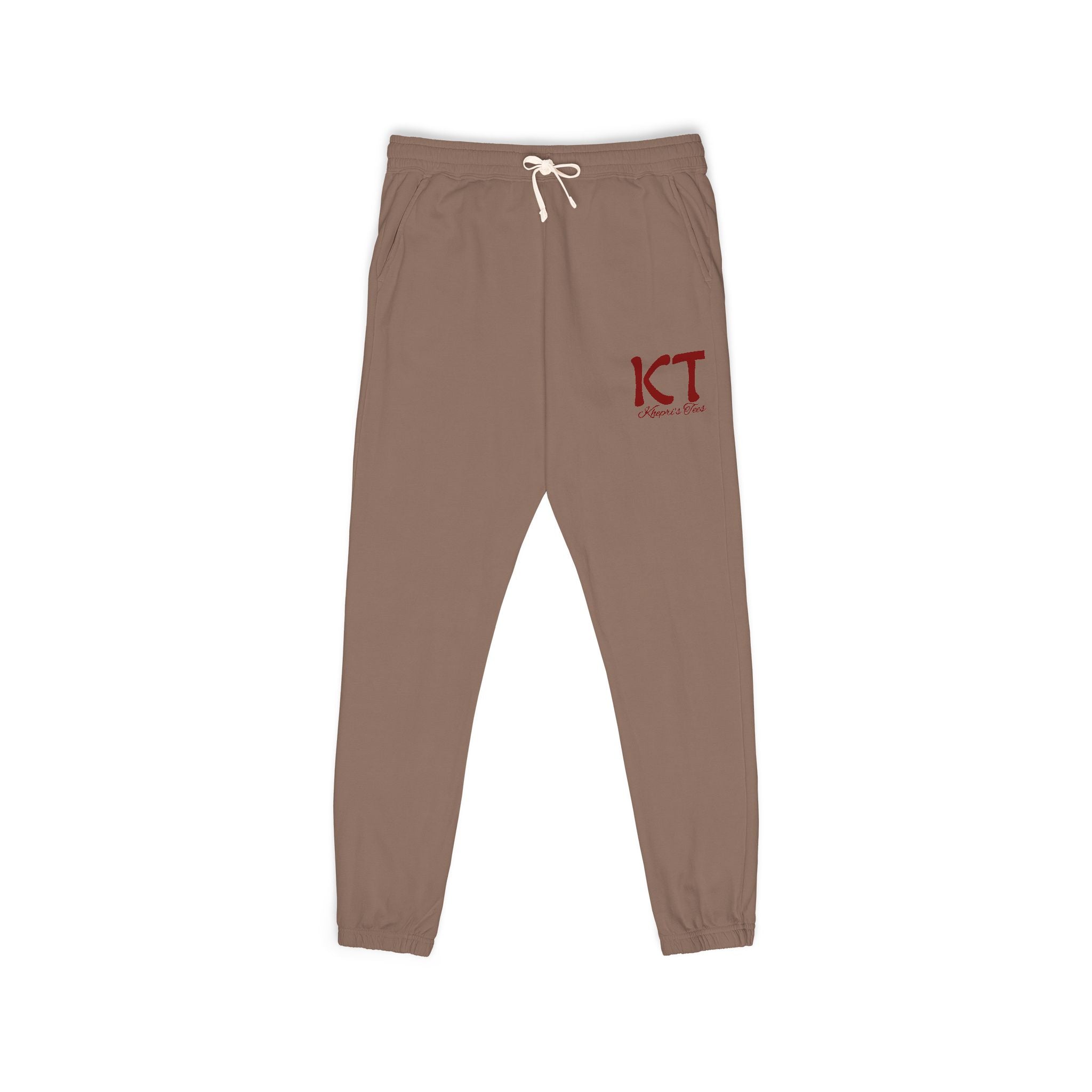 (Red)Comfy Fleece KT Sweatpants for Everyone - Cozy Loungewear, Perfect for Relaxing, Gifts, Travel, Indoor Wear, Khepri's Tees Fashion Pants