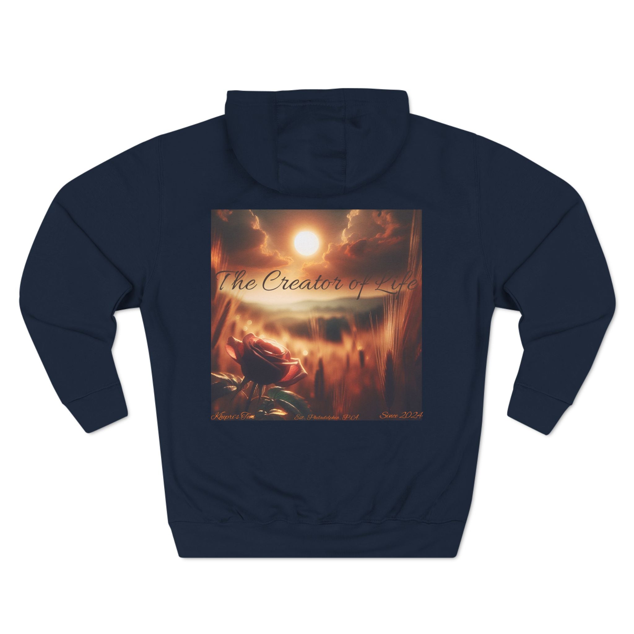 The Creator of Life-Three-Panel Fleece Hoodie