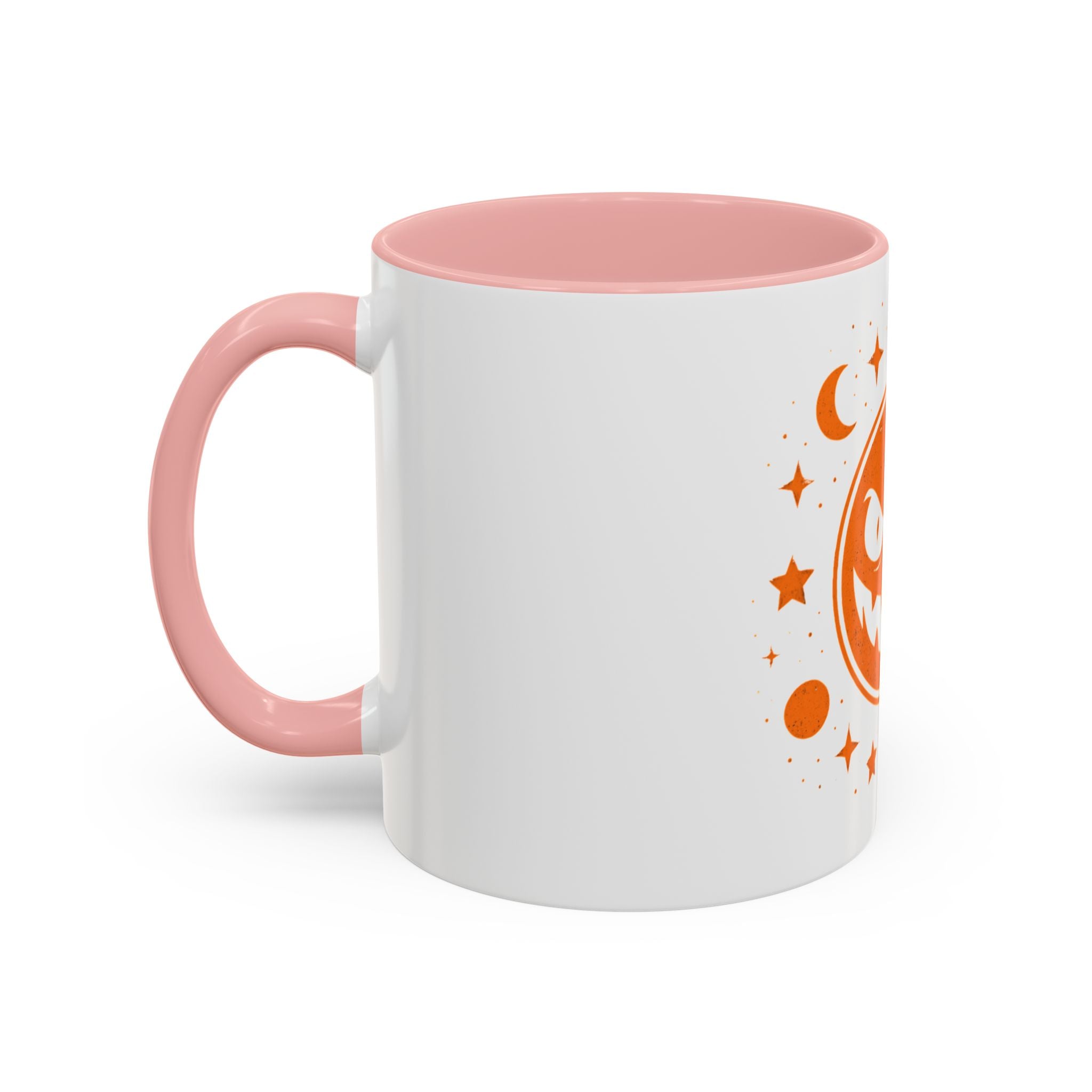 Cosmic Grin Coffee Mug - Fun Space Design, Halloween Gift, Unique Ceramic Mug, Sci-Fi Lover's Drinkware, Planetary Decor
