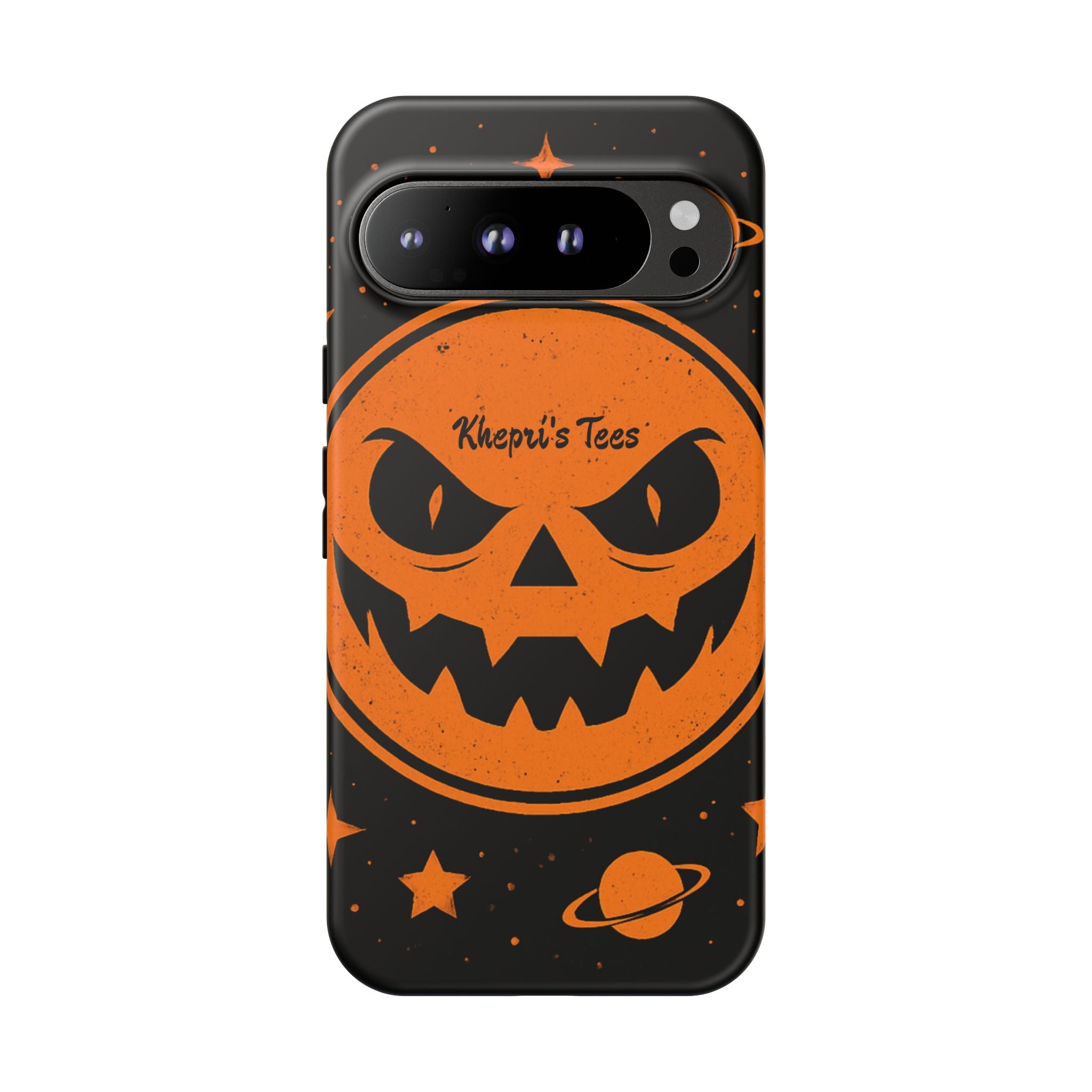 Halloween Monster Sun Phone Case, Spooky Cell Phone Cover, Tough Case for Halloween Lovers, Galaxy Print Phone Accessory, Kids & Adults Gift