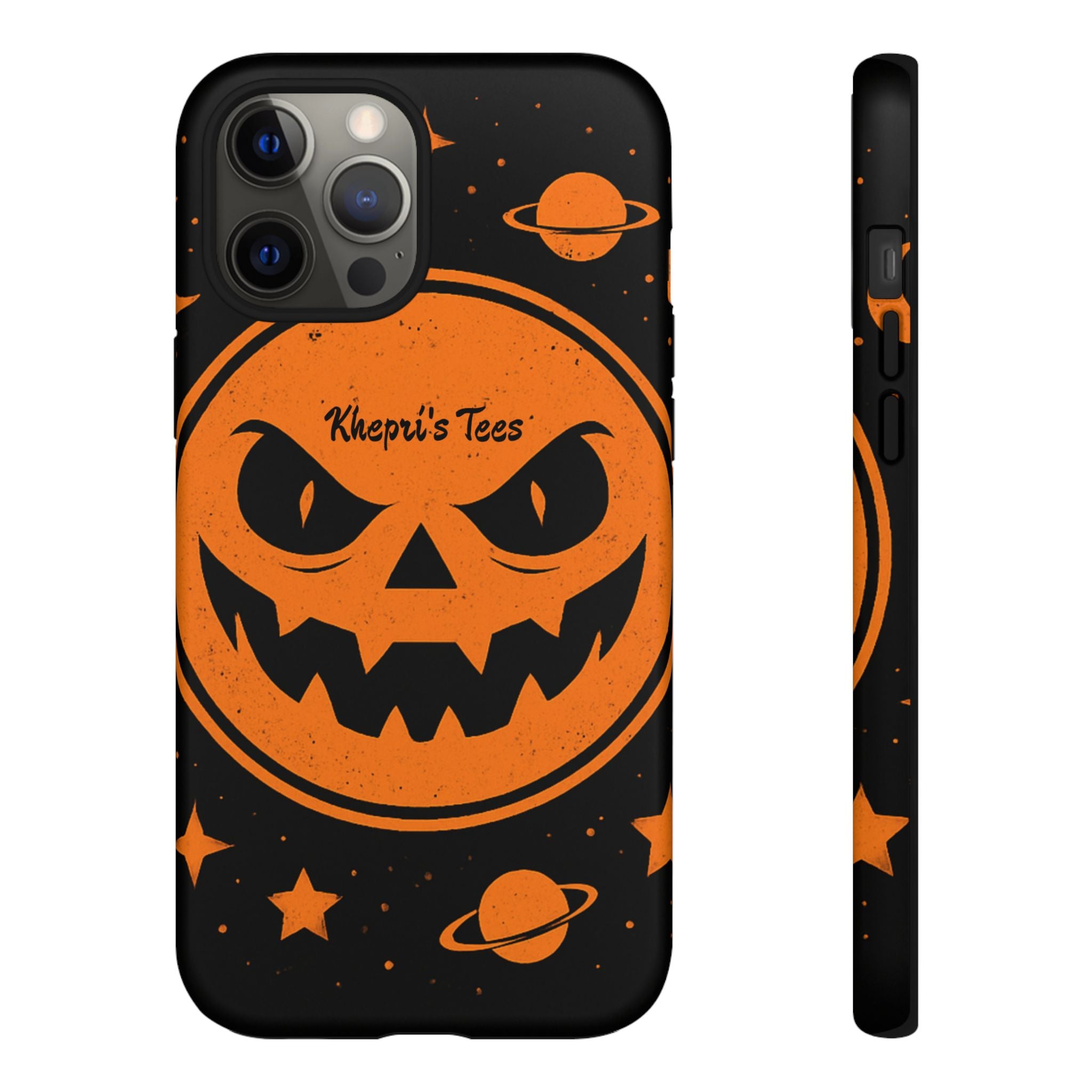 Halloween Monster Sun Phone Case, Spooky Cell Phone Cover, Tough Case for Halloween Lovers, Galaxy Print Phone Accessory, Kids & Adults Gift