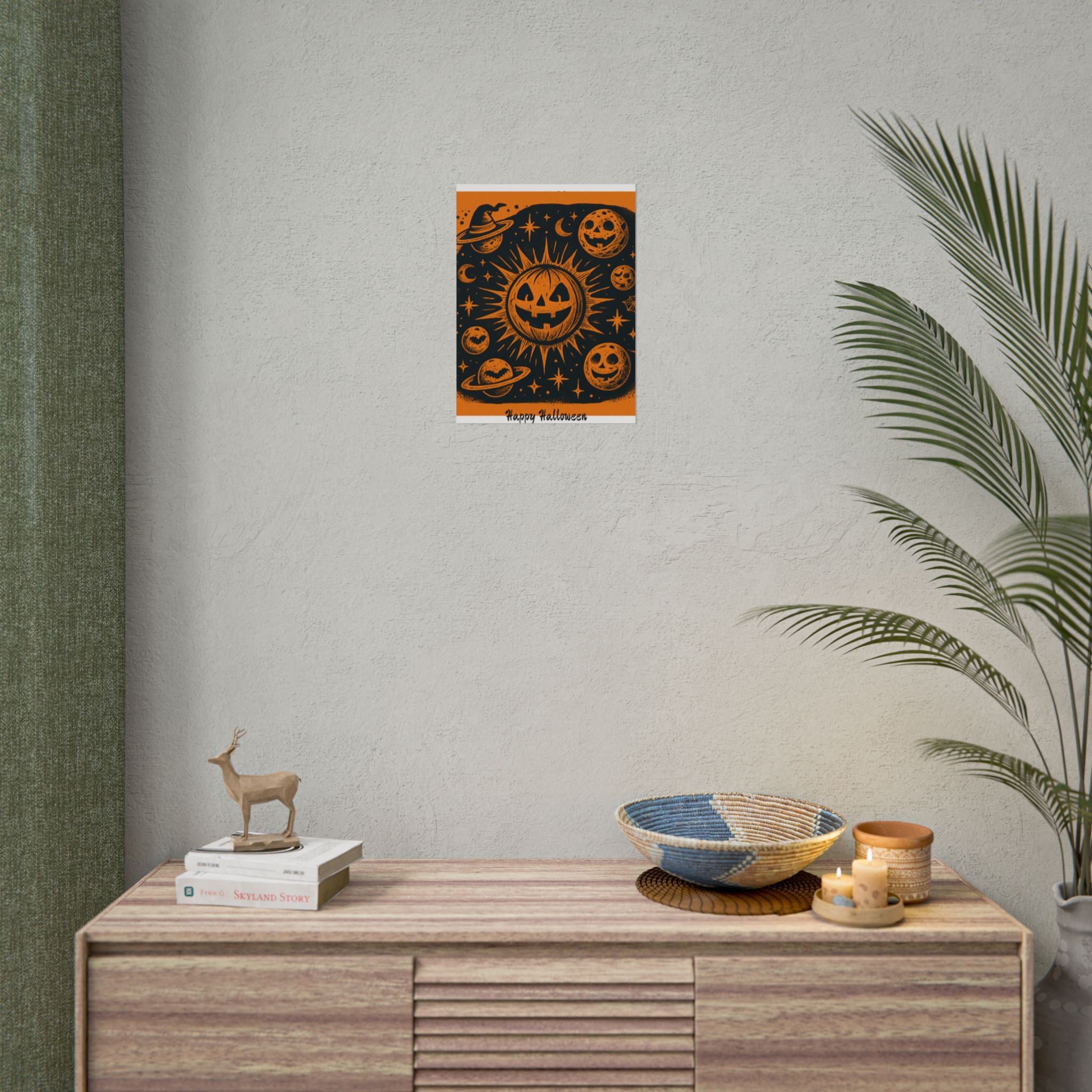 Sun & Friends- Halloween Rolled Poster, Spooky Wall Art, Fall Decor, Trick or Treat Print, Jack-o'-Lantern Home Decor