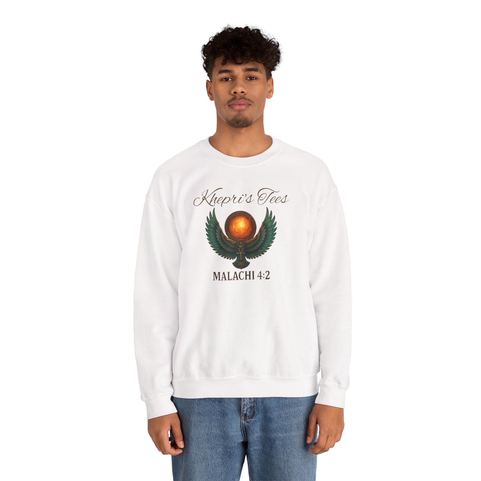 Malachi 4:2 Spiritual Wisdom Crewneck Sweatshirt - Cozy Gift for Faith Lovers, Inspirational Apparel, Versatile Layering, Unique Christian Design