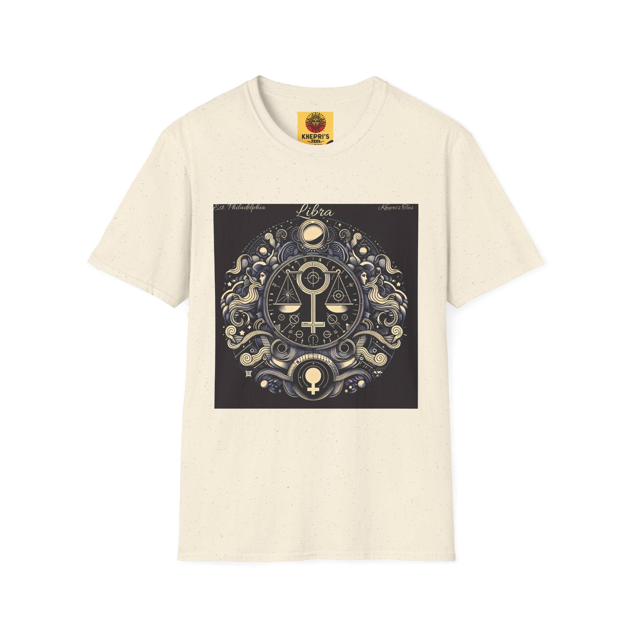 Libra Mystical Balance Unisex T-Shirt, Gift for Spirituals, Relaxed Fit, Ideal for Meditation, Personal Reminder, Personal Growth, Unisex Apparel