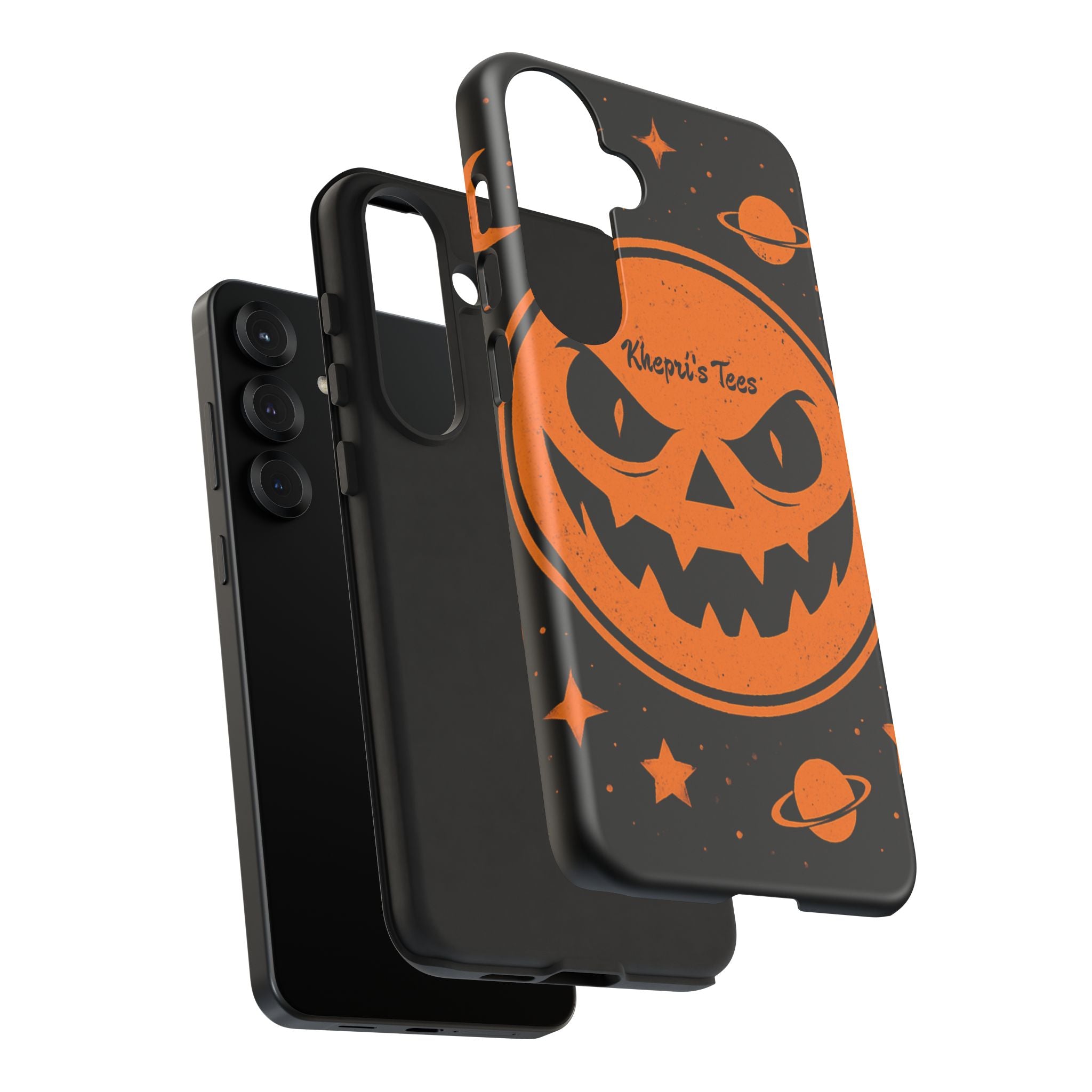Halloween Phone Case, Spooky Cell Phone Cover, Tough Case for Halloween Lovers, Galaxy Print Phone Accessory, Kids & Adults Gift