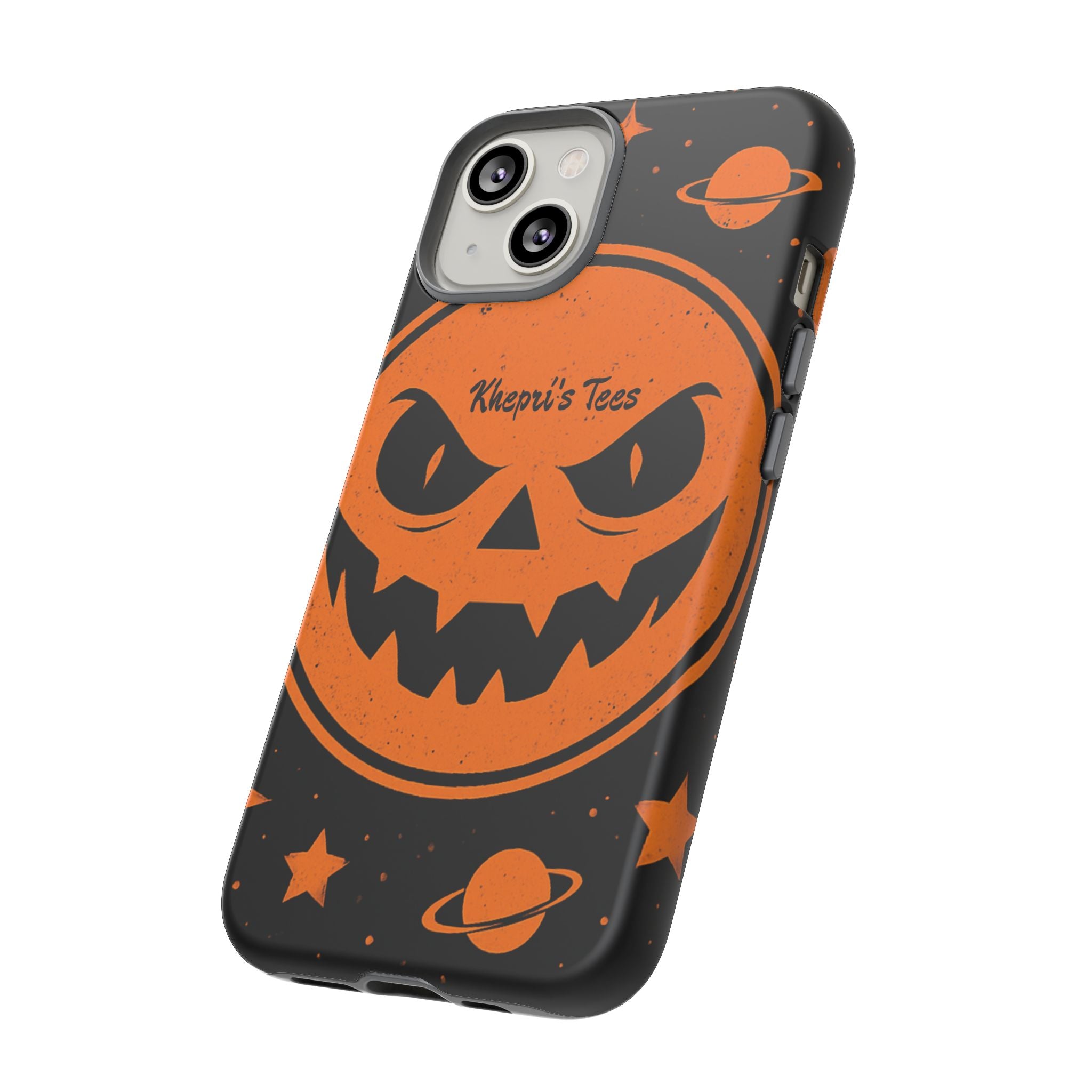 Halloween Monster Sun Phone Case, Spooky Cell Phone Cover, Tough Case for Halloween Lovers, Galaxy Print Phone Accessory, Kids & Adults Gift