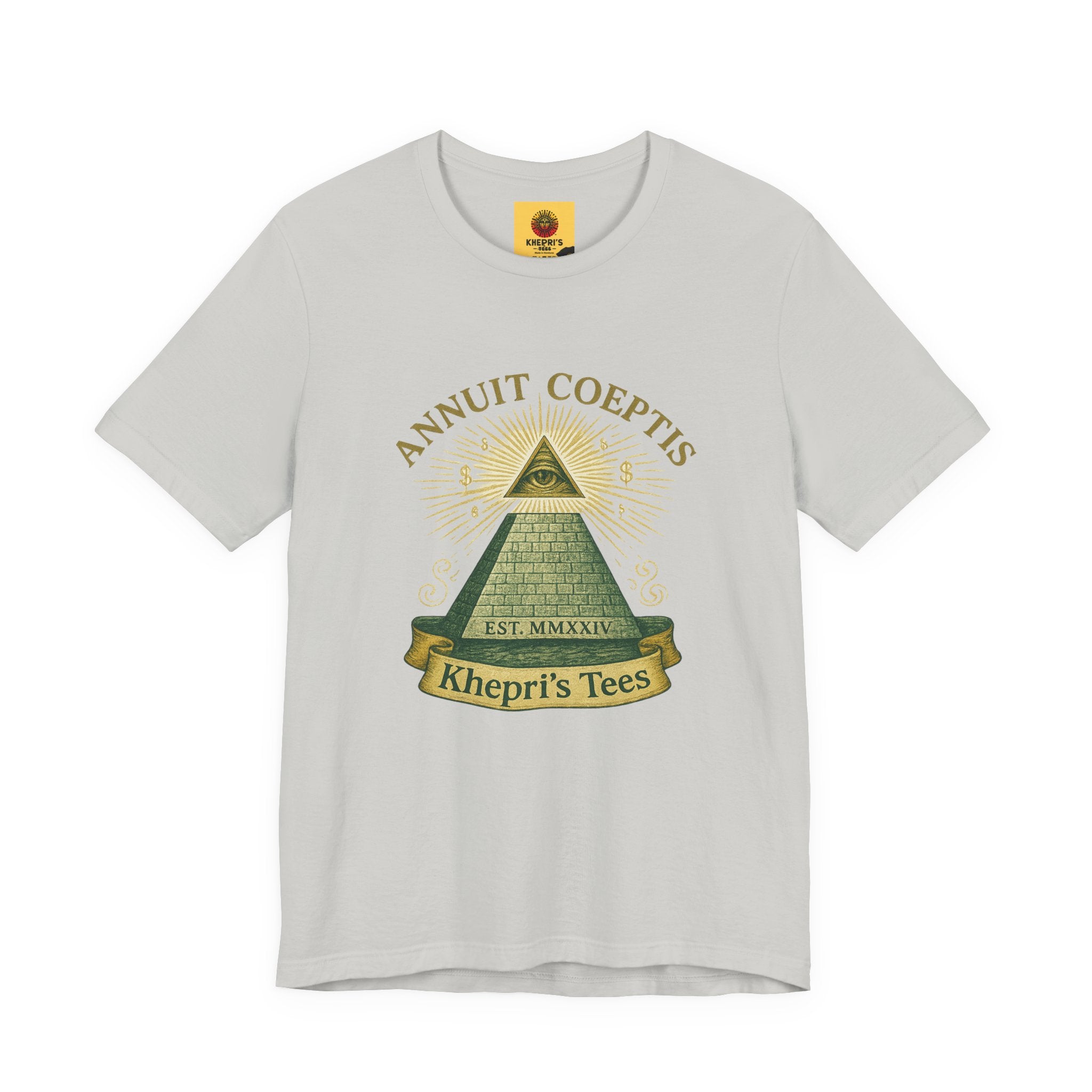 Sun God Money Graphic Tee — Dollar Bill Inspired Design
