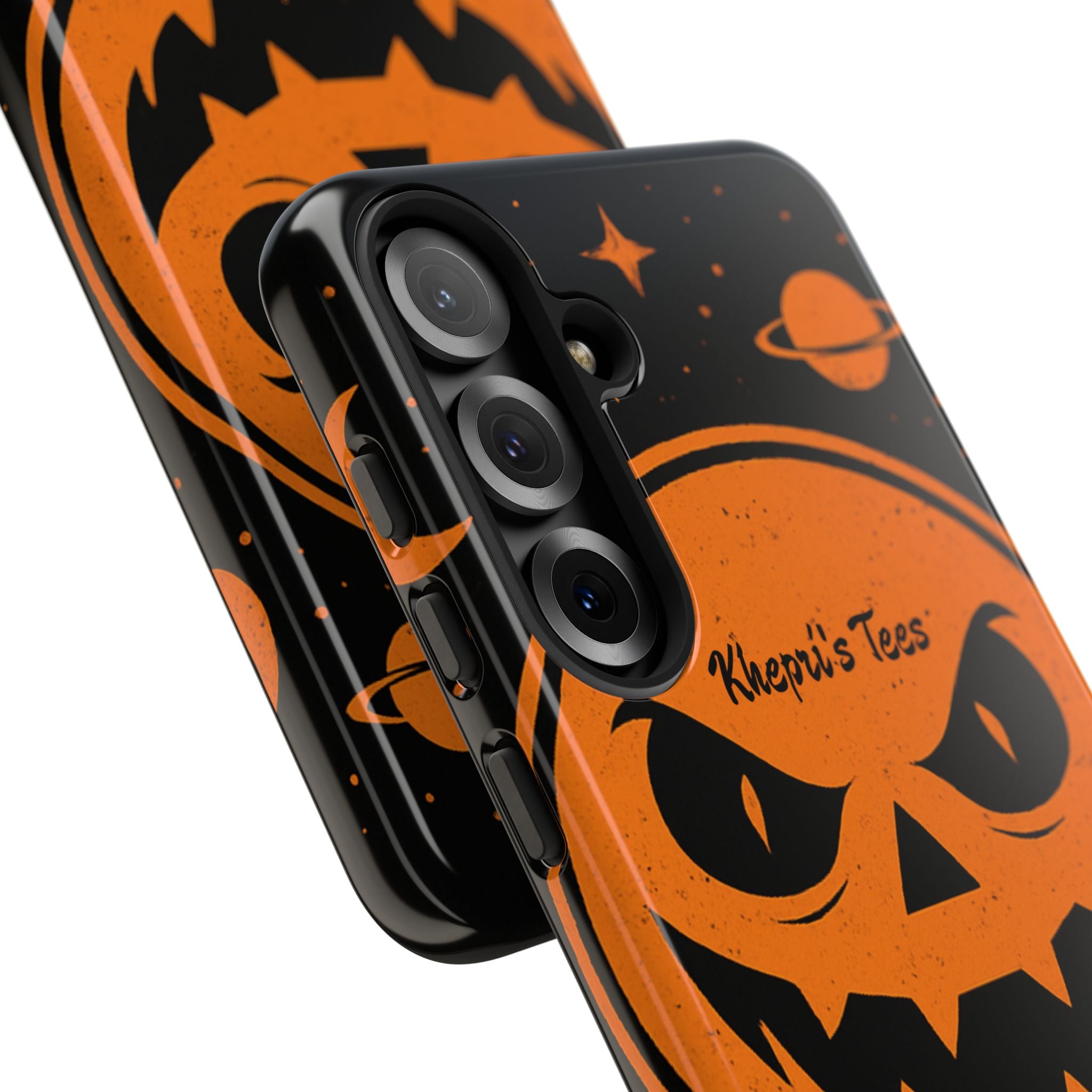 Halloween Monster Sun Phone Case, Spooky Cell Phone Cover, Tough Case for Halloween Lovers, Galaxy Print Phone Accessory, Kids & Adults Gift