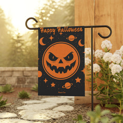 Halloween Garden Banner, Spooky Outdoor Decor, Happy Halloween Flag, Fall Decorations, Garden Stake, Seasonal Yard Art