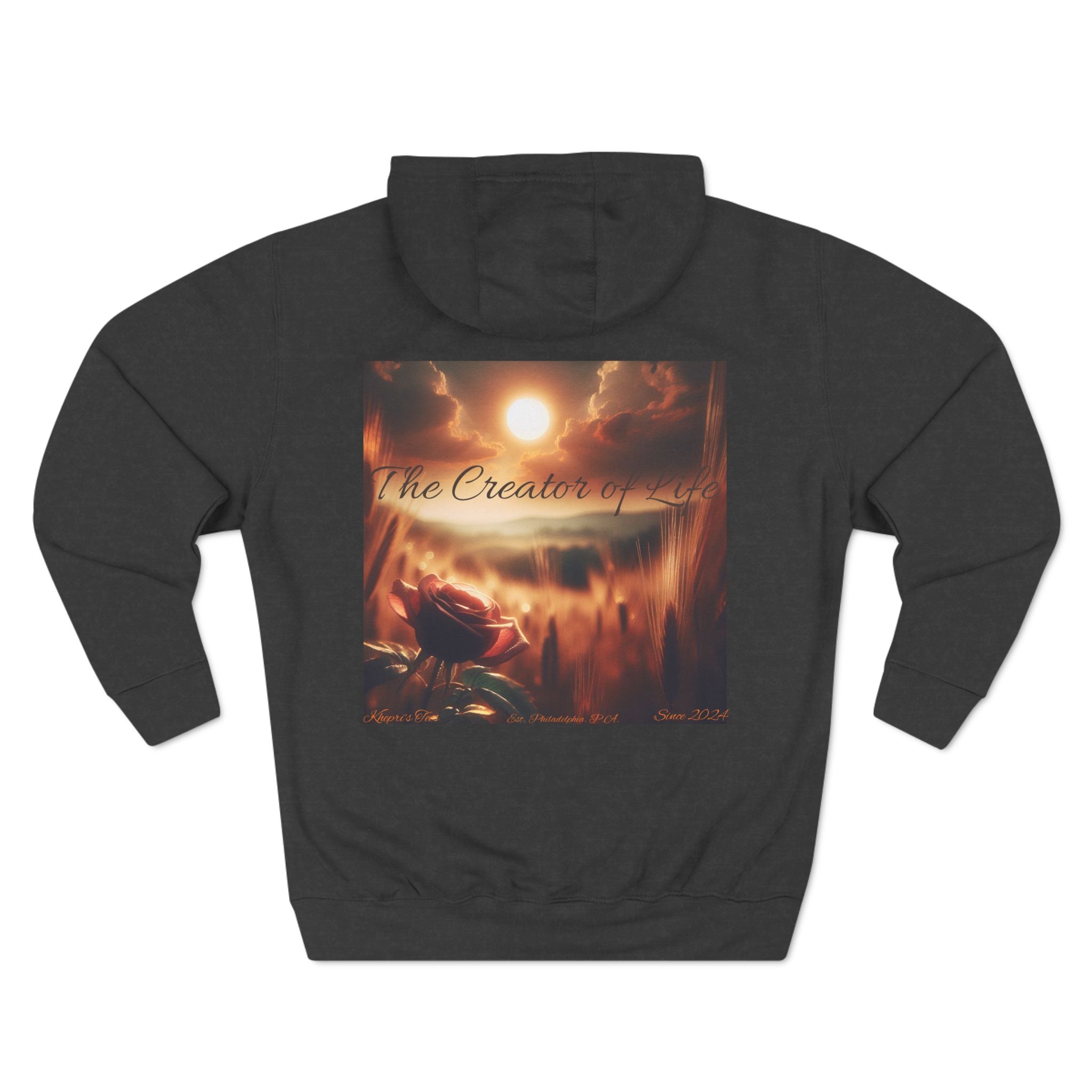 The Creator of Life-Three-Panel Fleece Hoodie