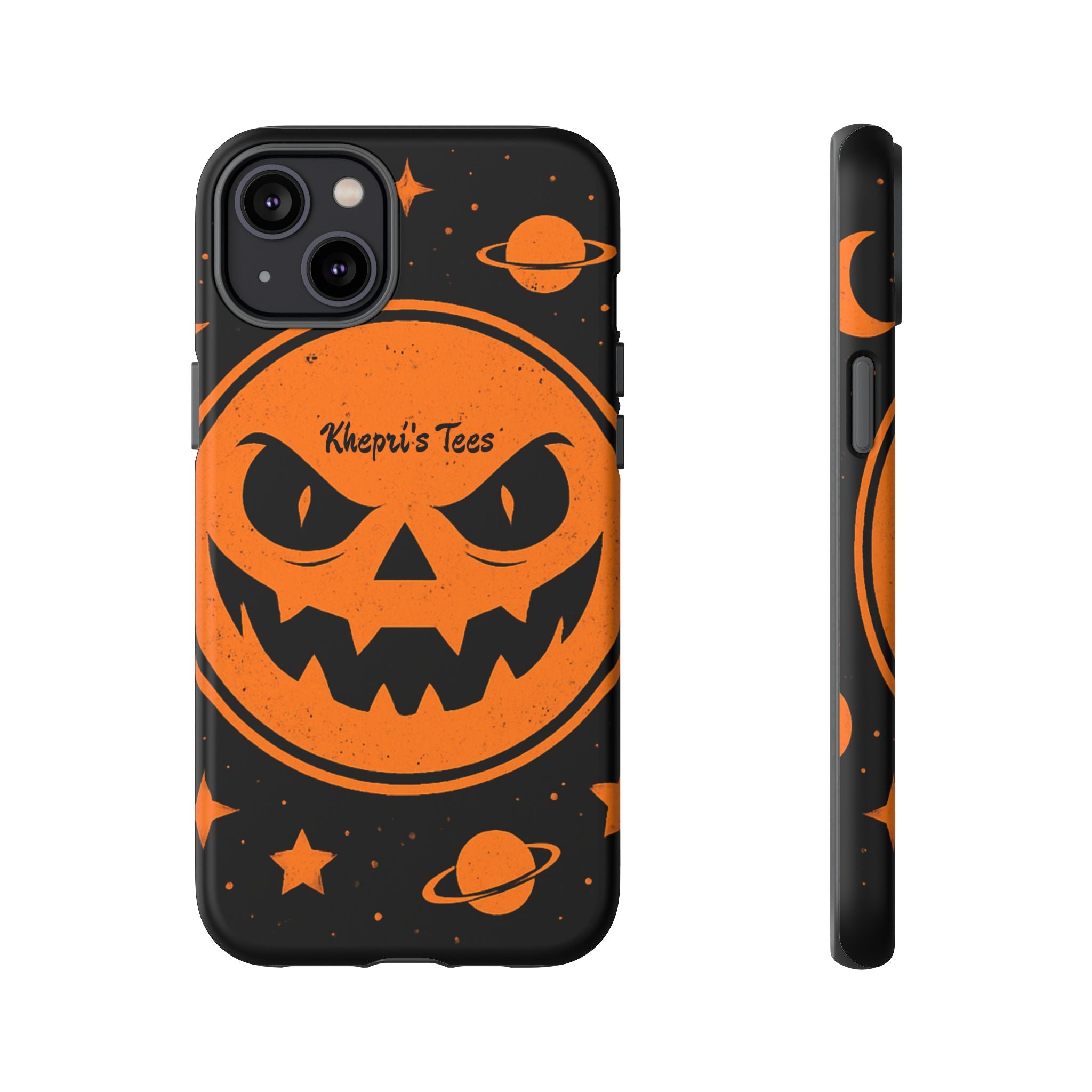 Halloween Monster Sun Phone Case, Spooky Cell Phone Cover, Tough Case for Halloween Lovers, Galaxy Print Phone Accessory, Kids & Adults Gift
