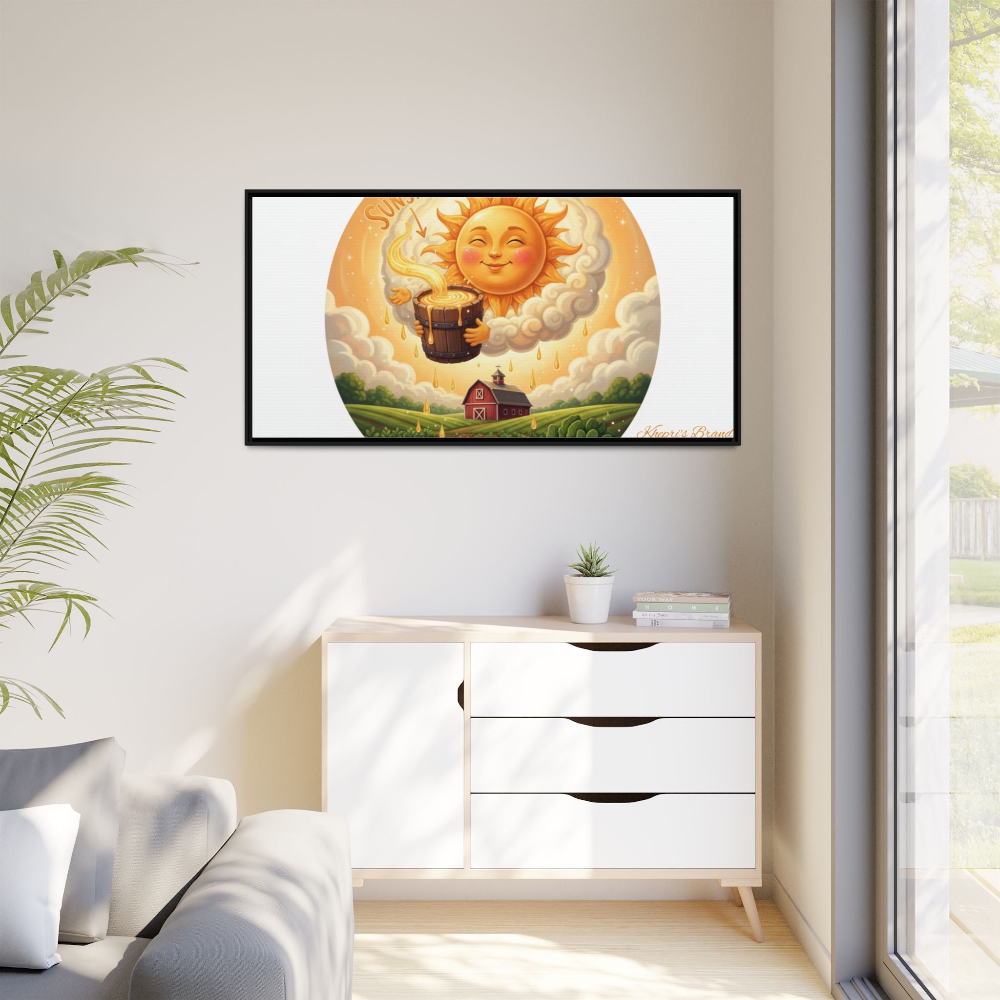 Sun Drip-Framed Matte Picture