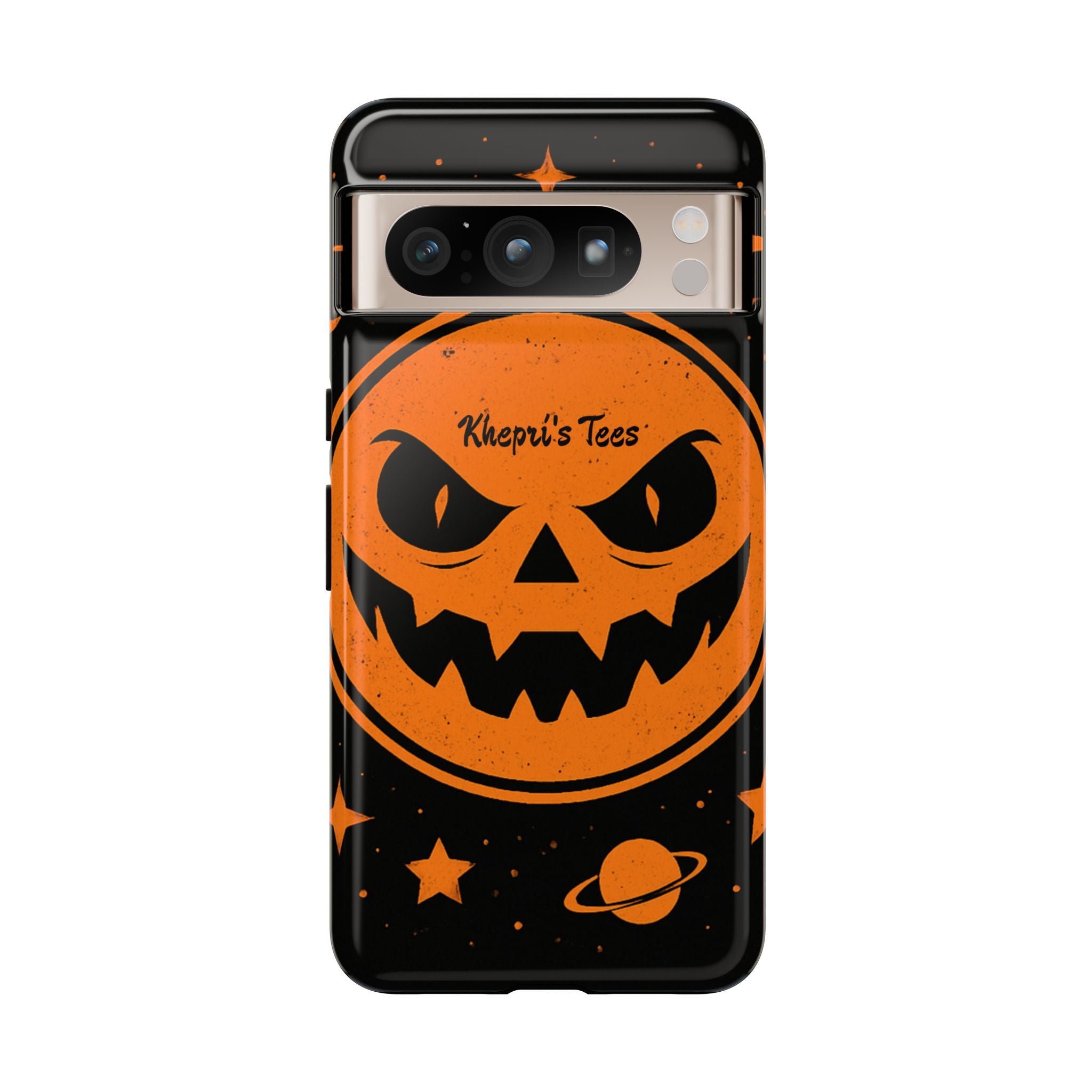 Halloween Monster Sun Phone Case, Spooky Cell Phone Cover, Tough Case for Halloween Lovers, Galaxy Print Phone Accessory, Kids & Adults Gift