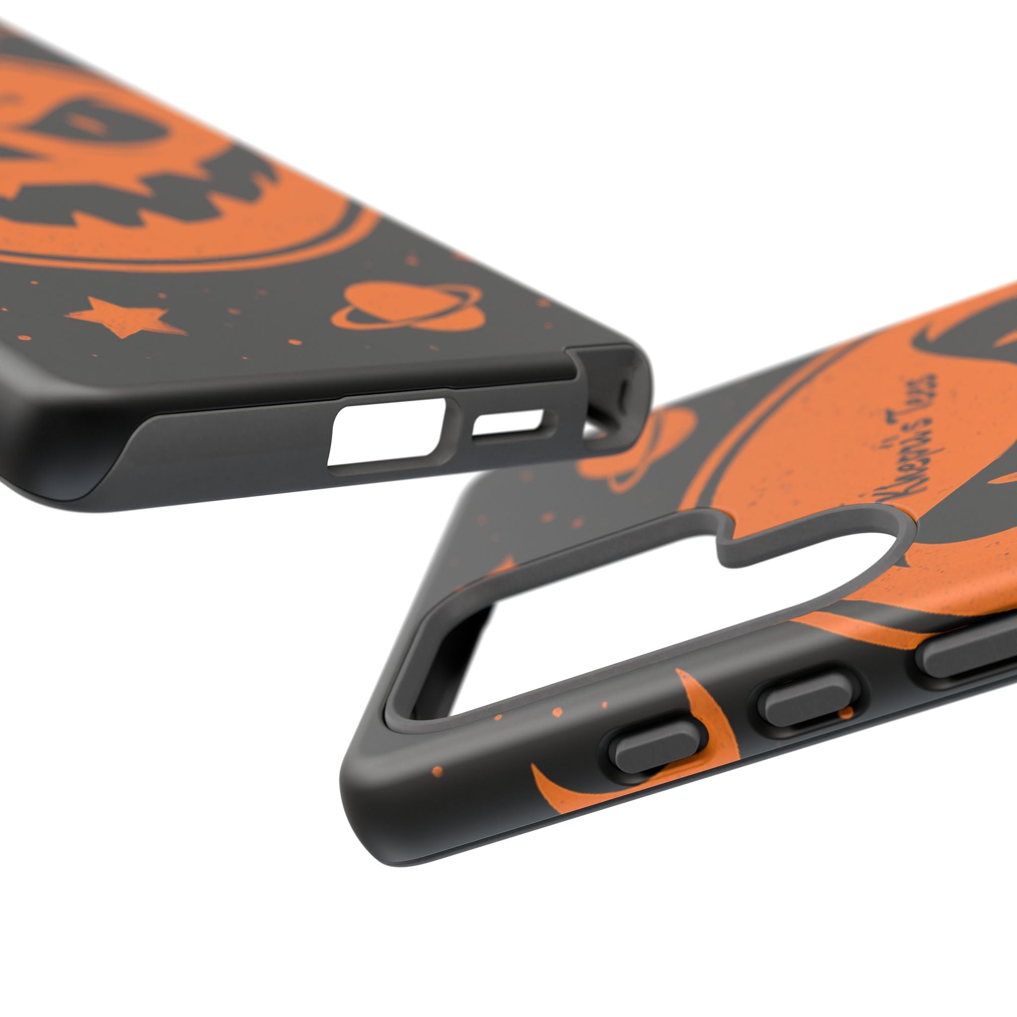 Halloween Monster Sun Phone Case, Spooky Cell Phone Cover, Tough Case for Halloween Lovers, Galaxy Print Phone Accessory, Kids & Adults Gift