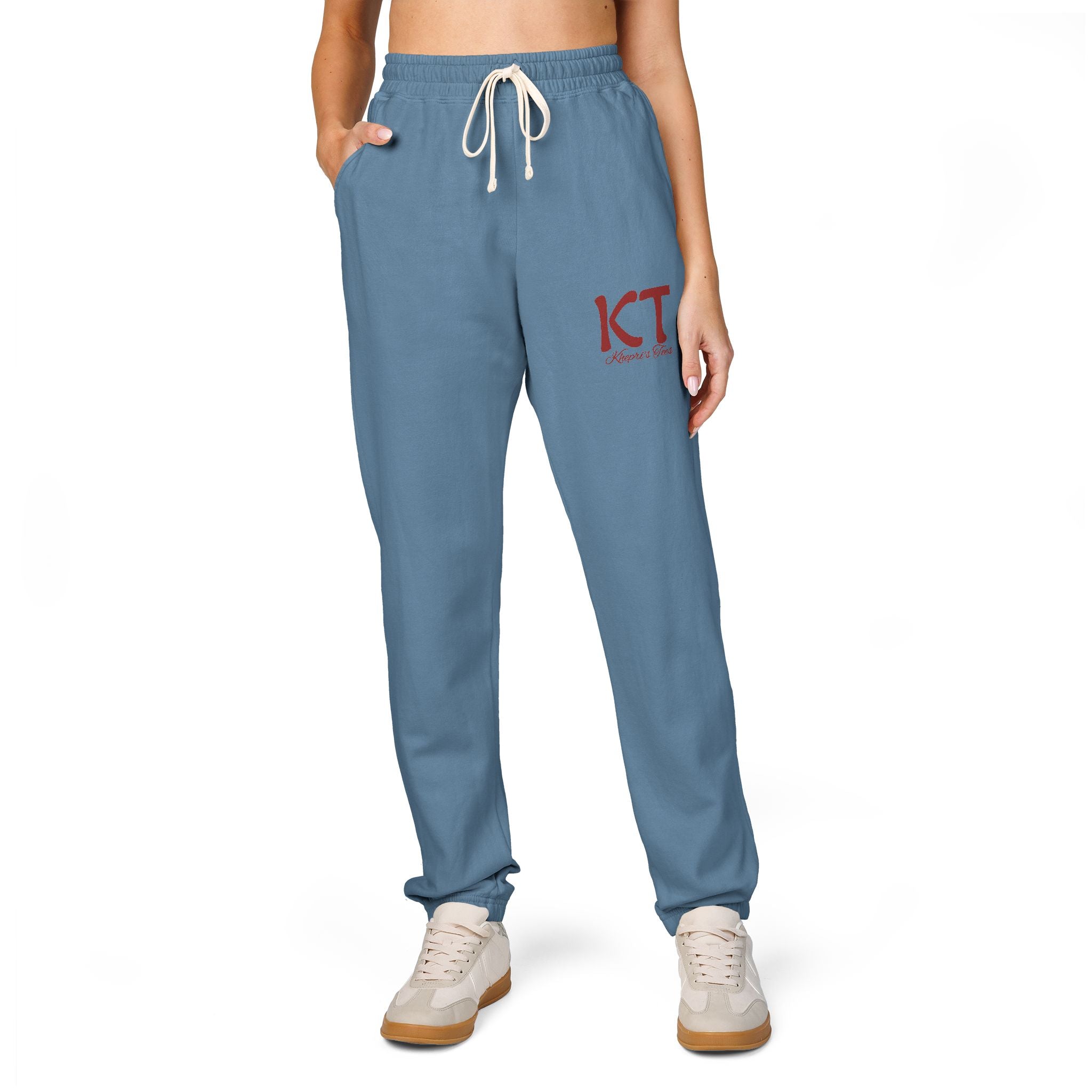 (Red)Comfy Fleece KT Sweatpants for Everyone - Cozy Loungewear, Perfect for Relaxing, Gifts, Travel, Indoor Wear, Khepri's Tees Fashion Pants