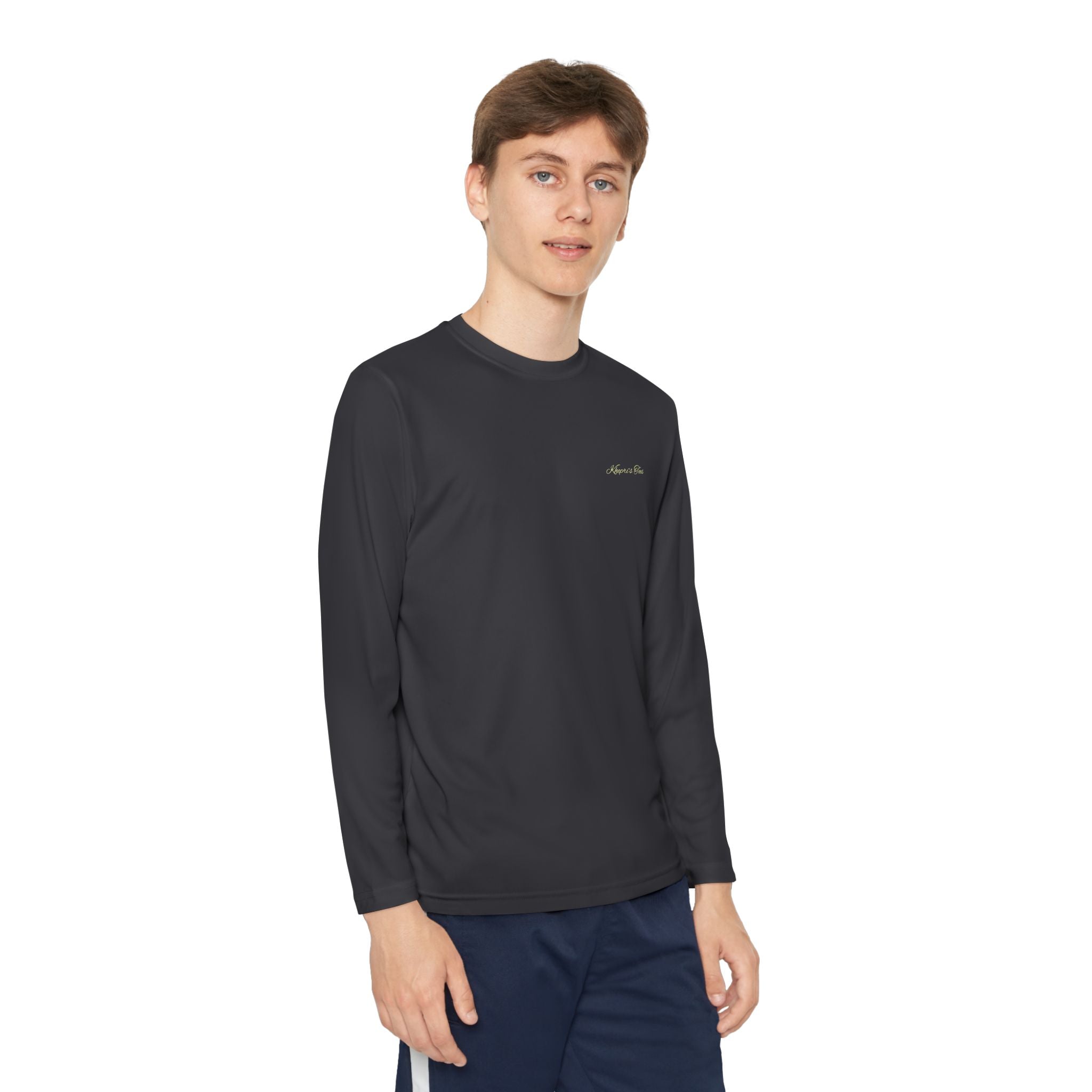 Eclipse-Youth Long Sleeve Tee — Minimal Gold Circle Back Logo