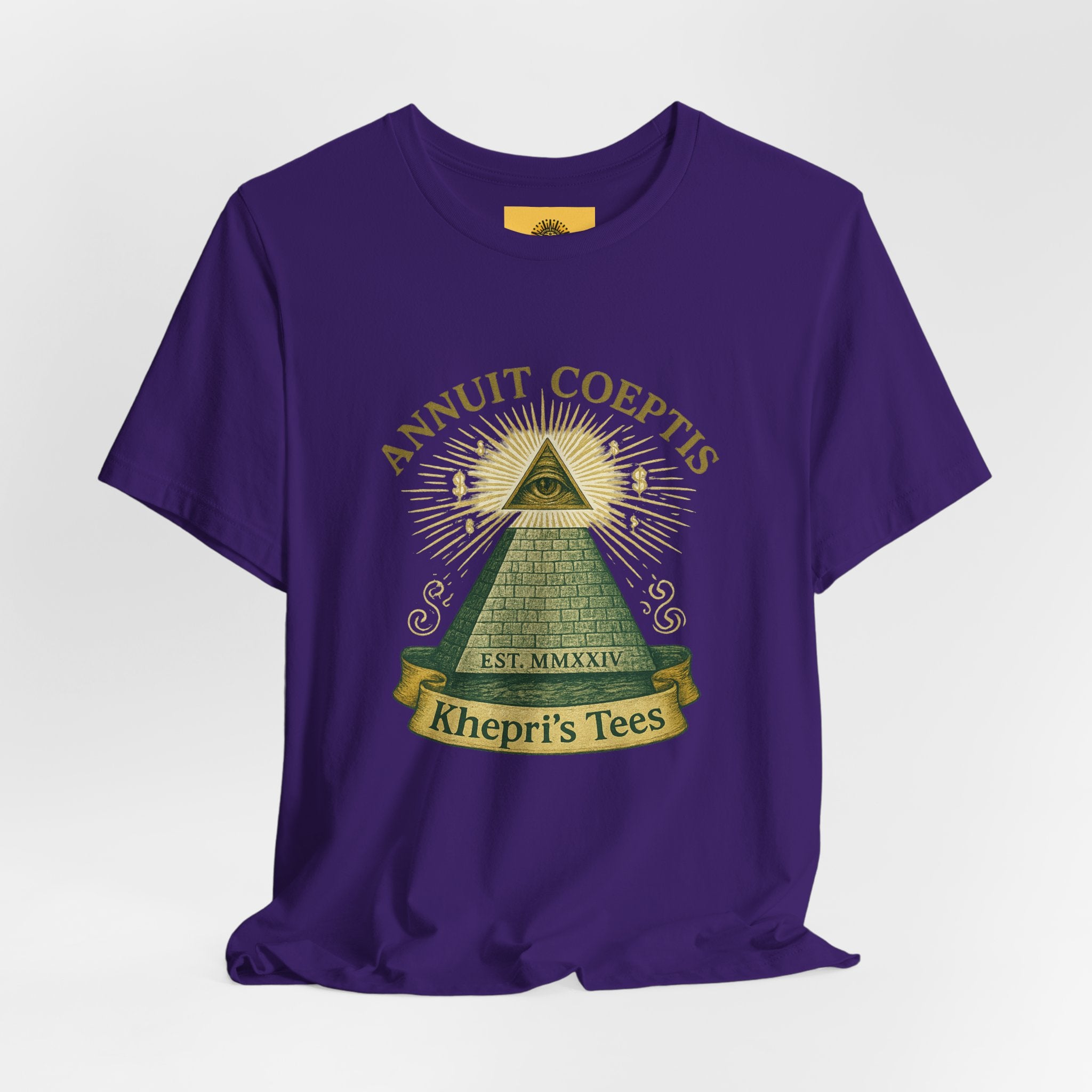 Sun God Money Graphic Tee — Dollar Bill Inspired Design