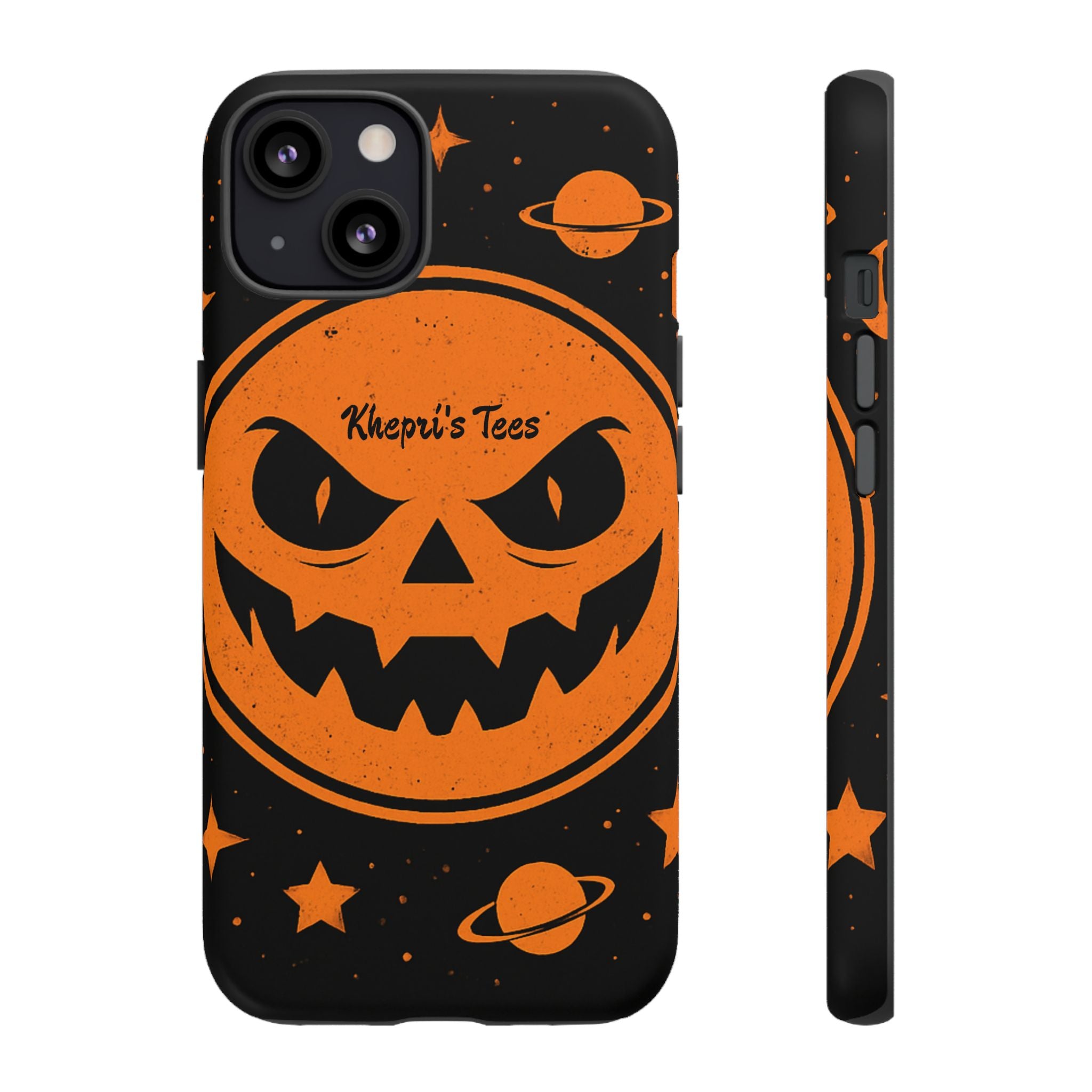 Halloween Monster Sun Phone Case, Spooky Cell Phone Cover, Tough Case for Halloween Lovers, Galaxy Print Phone Accessory, Kids & Adults Gift