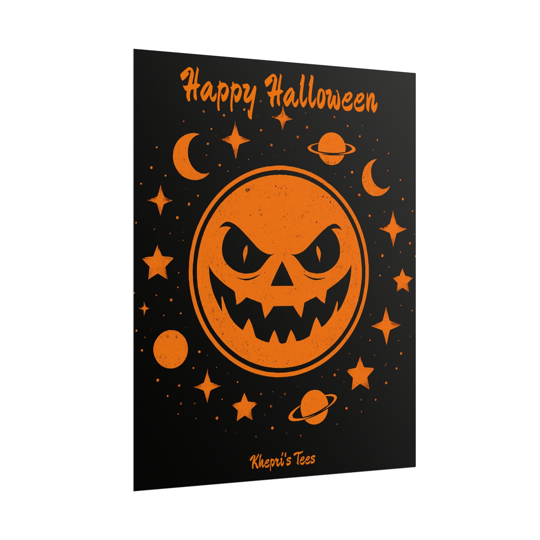 Halloween Rolled Poster, Spooky Wall Art, Fall Decor, Trick or Treat Print, Jack-o'-Lantern Home Decor