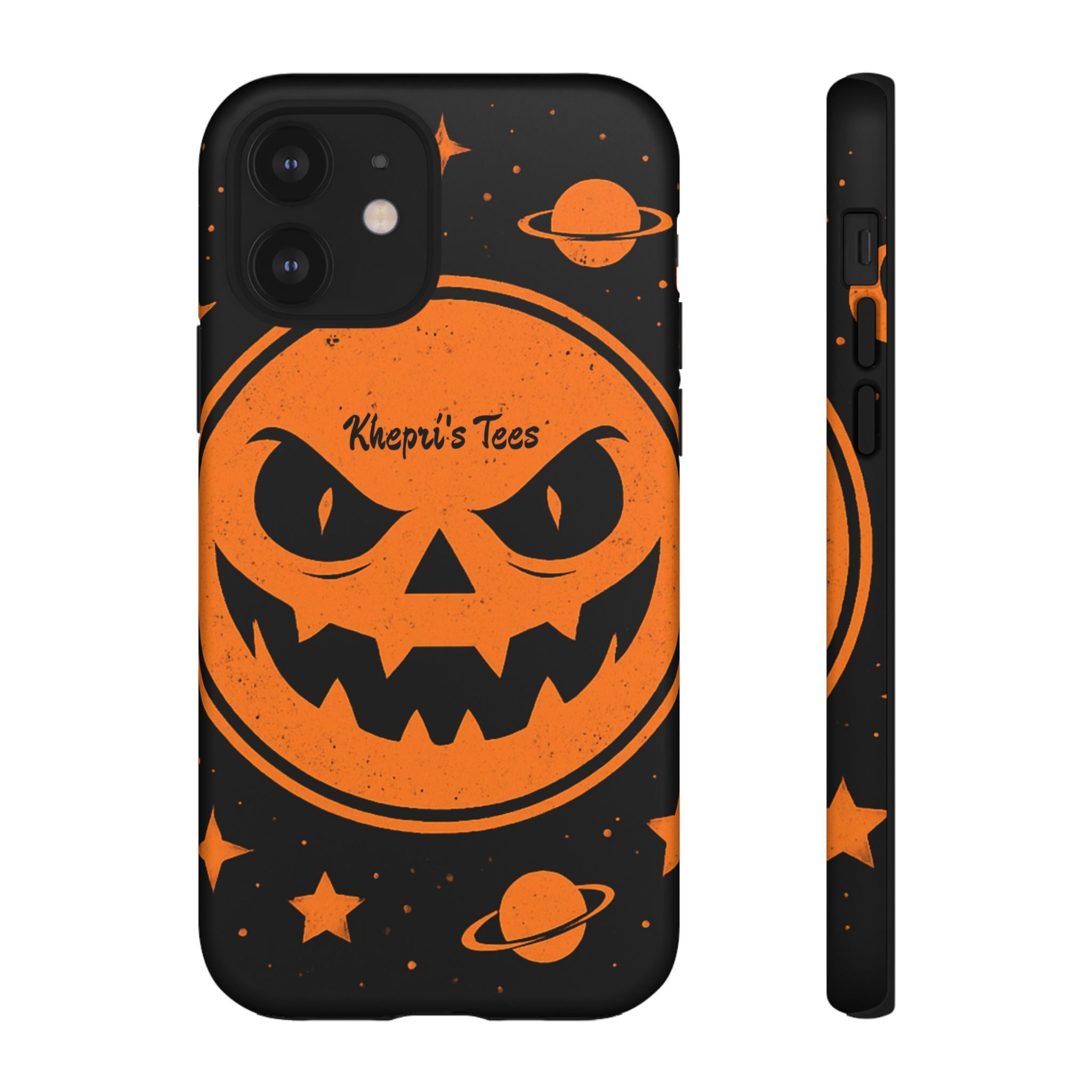 Halloween Monster Sun Phone Case, Spooky Cell Phone Cover, Tough Case for Halloween Lovers, Galaxy Print Phone Accessory, Kids & Adults Gift