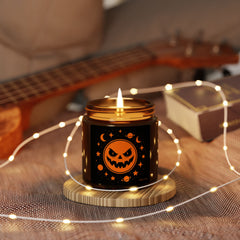 Halloween Pumpkin Scented Soy Candle, Khepri's Tees, Autumn Decor, Cozy Home Fragrance, Spooky Gift, Fall Celebration