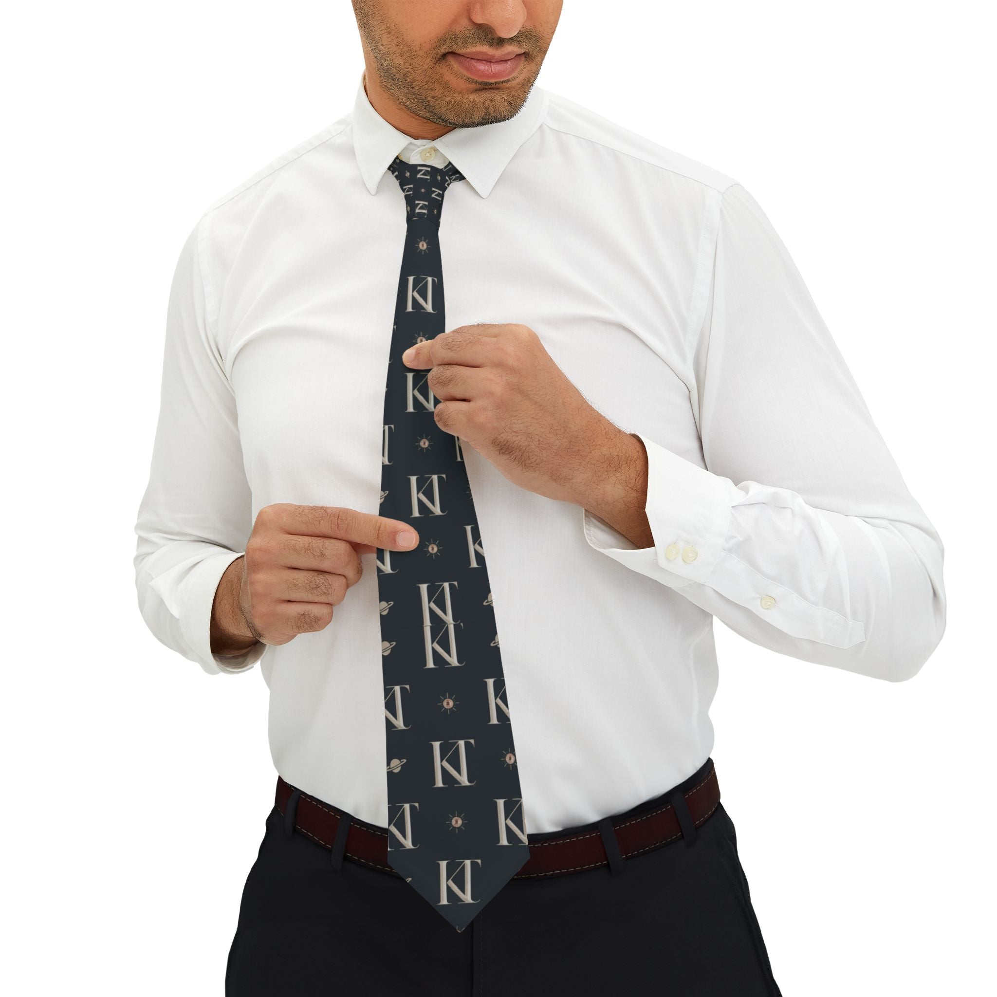 KT Monogram Pattern Necktie — Classic Necktie