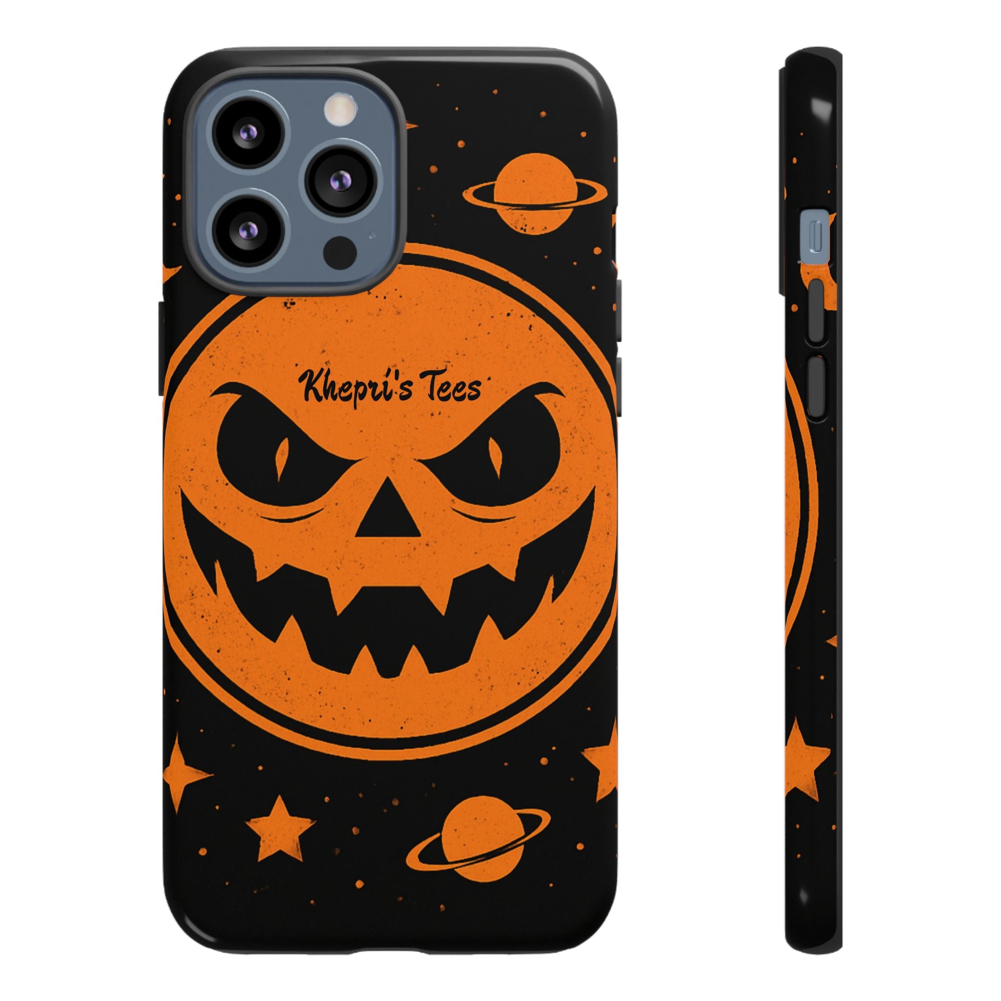 Halloween Monster Sun Phone Case, Spooky Cell Phone Cover, Tough Case for Halloween Lovers, Galaxy Print Phone Accessory, Kids & Adults Gift