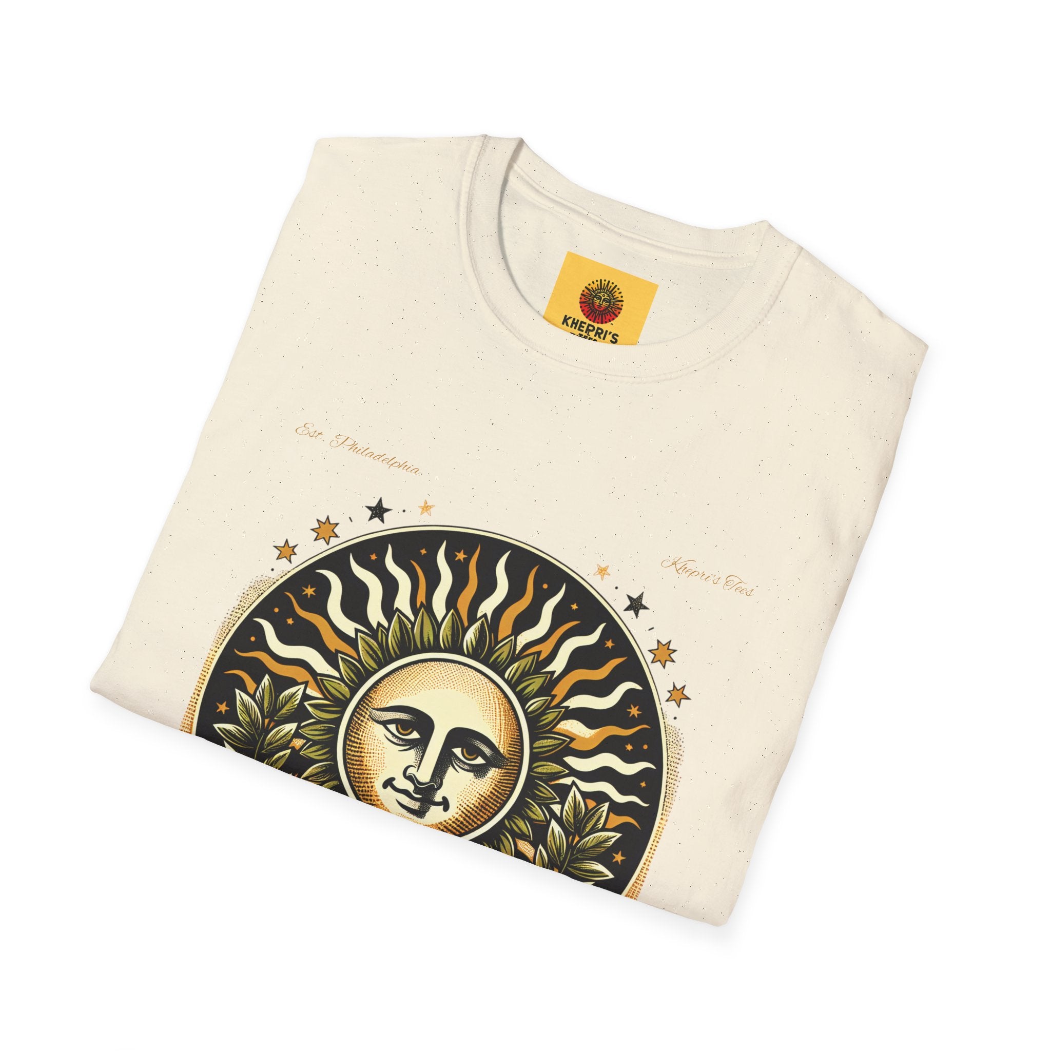 Ceasar Sunshine Unisex T-Shirt, Vintage Style Tee, Bohemian Gift, Astrology Apparel, Summer Clothing, Festival Wear