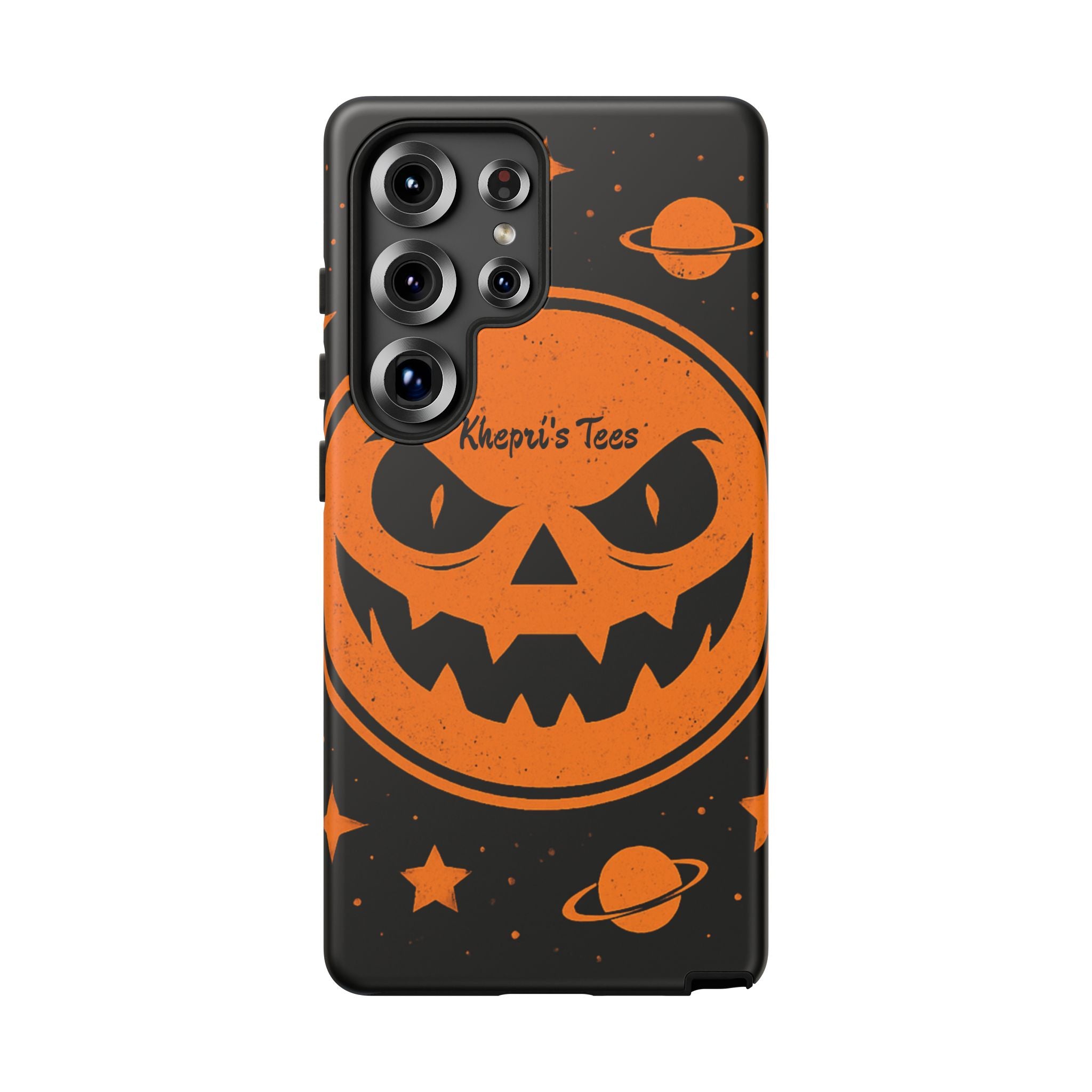 Halloween Monster Sun Phone Case, Spooky Cell Phone Cover, Tough Case for Halloween Lovers, Galaxy Print Phone Accessory, Kids & Adults Gift