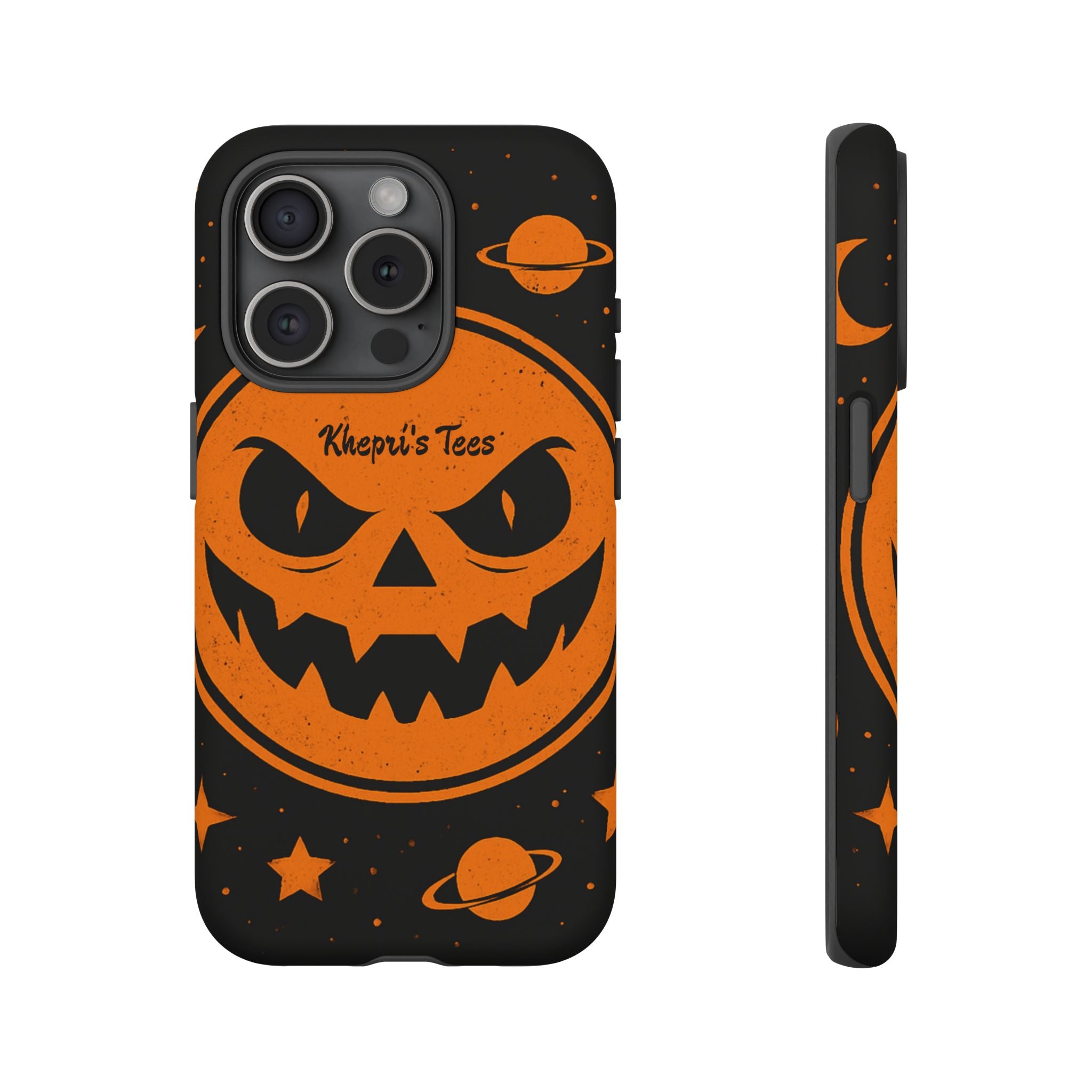 Halloween Monster Sun Phone Case, Spooky Cell Phone Cover, Tough Case for Halloween Lovers, Galaxy Print Phone Accessory, Kids & Adults Gift