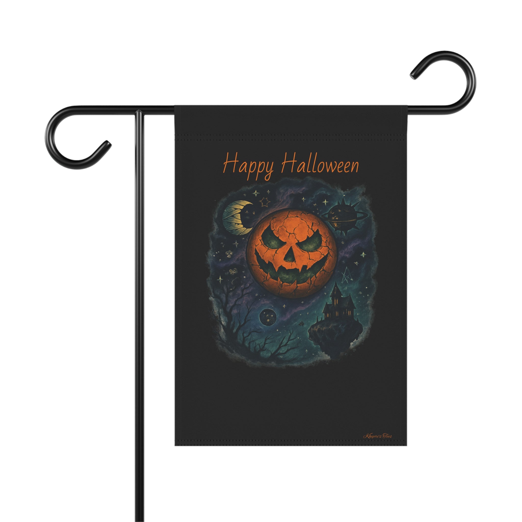 Pumpkin Sun, Mummy Moon-Halloween Garden Banner, Spooky Sun, Outdoor Decor, Happy Halloween Flag, Fall Decorations, Garden Stake, Seasonal Yard Art