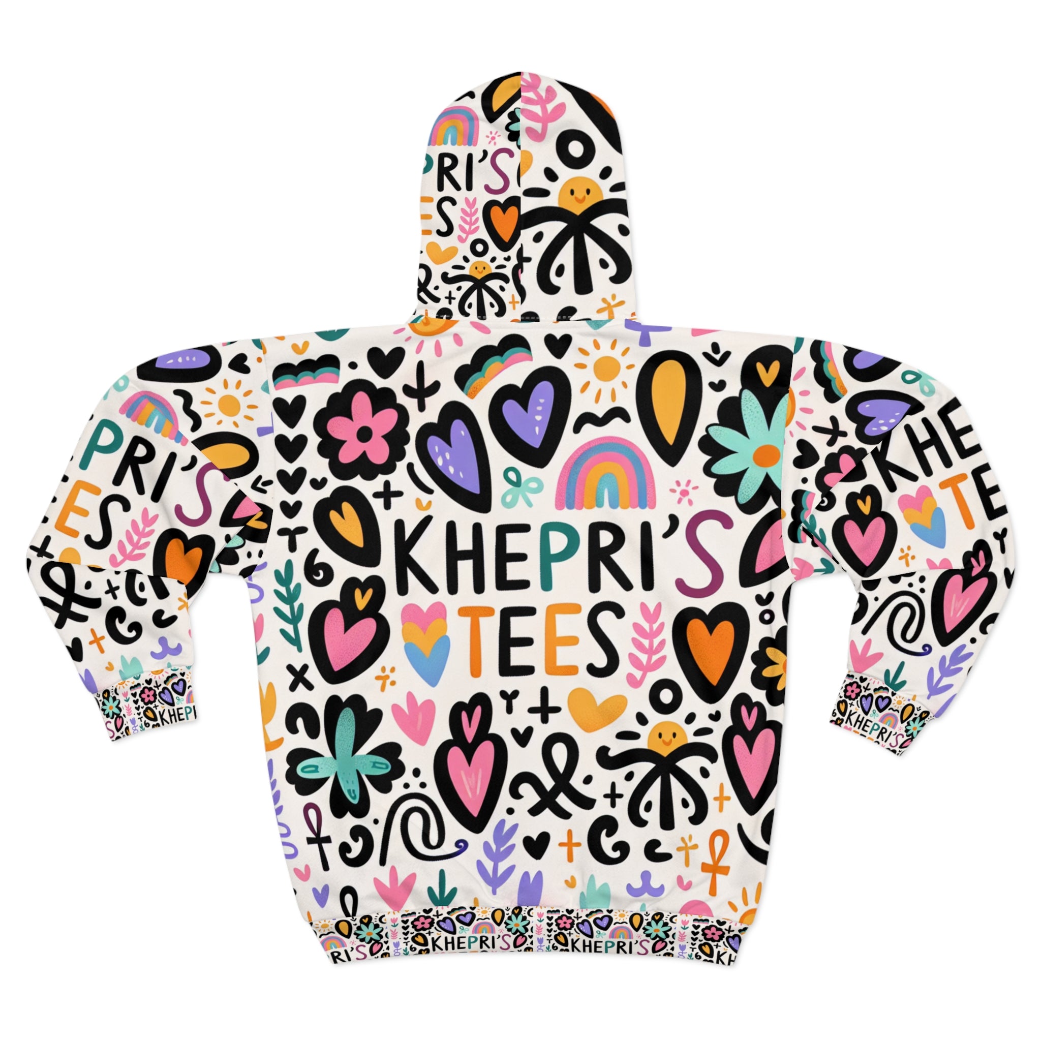 Colorful Unisex Zip Hoodie with Fun Patterns, Vibrant Art, Casual Wear, Gift for Him/Her, Cozy Fashion, Trendy Streetwear