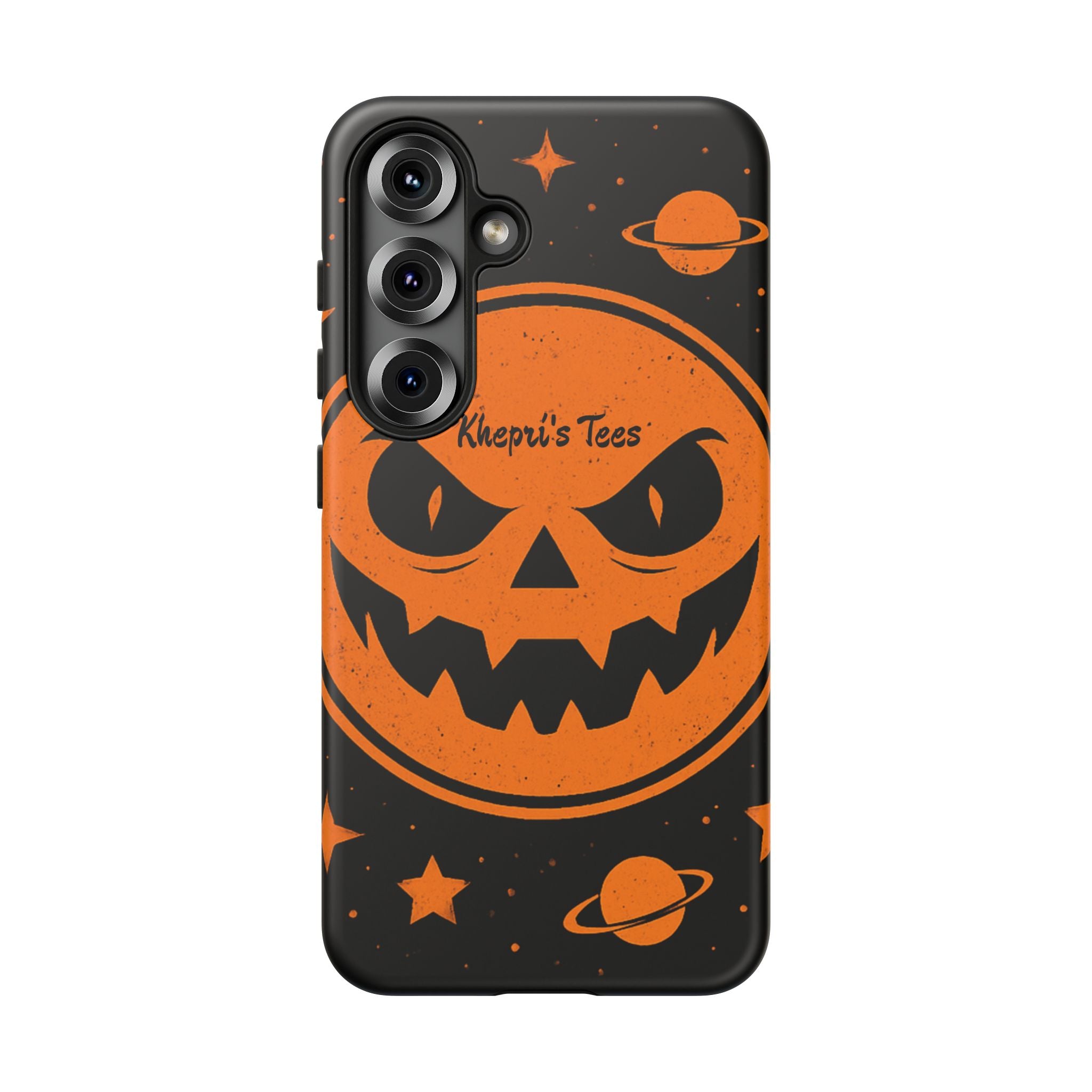 Halloween Monster Sun Phone Case, Spooky Cell Phone Cover, Tough Case for Halloween Lovers, Galaxy Print Phone Accessory, Kids & Adults Gift