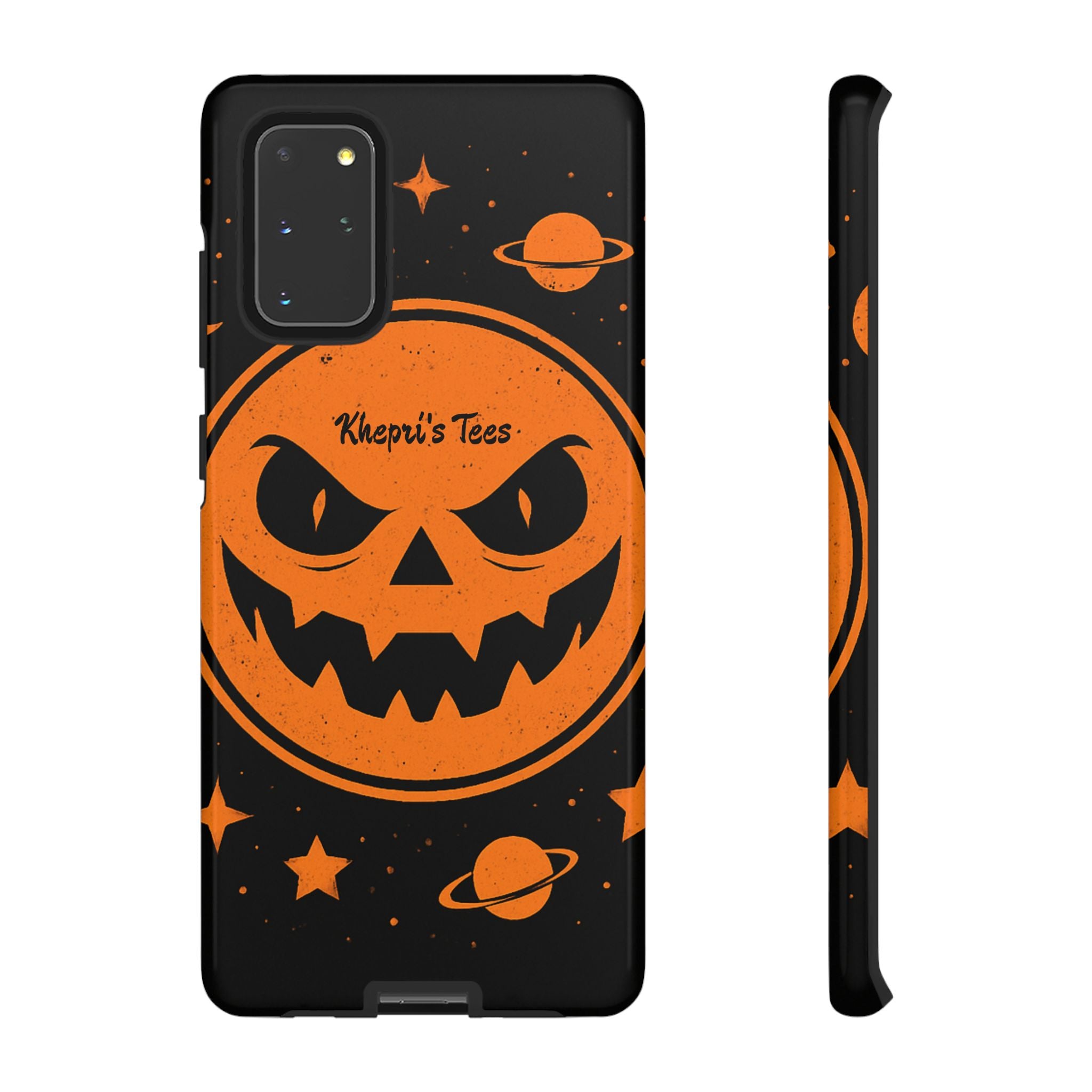 Halloween Monster Sun Phone Case, Spooky Cell Phone Cover, Tough Case for Halloween Lovers, Galaxy Print Phone Accessory, Kids & Adults Gift