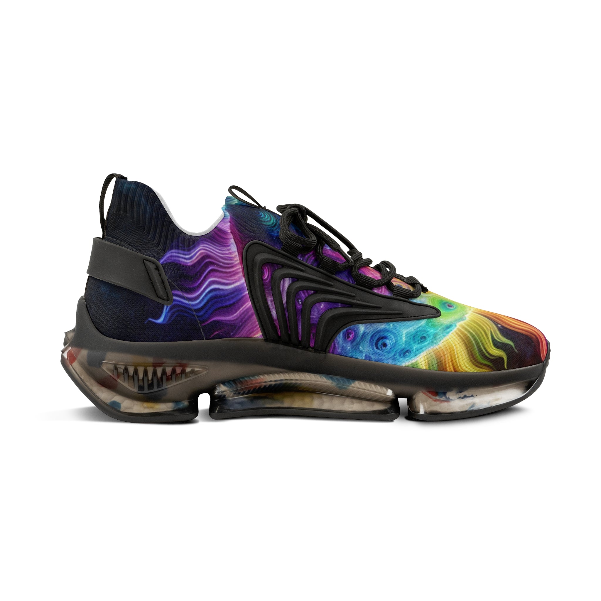 Spectrum- Colorful Athletic Shoes, Trendy Sports Footwear, Unique Gift for Him, Casual Running Shoes, Festival Ready