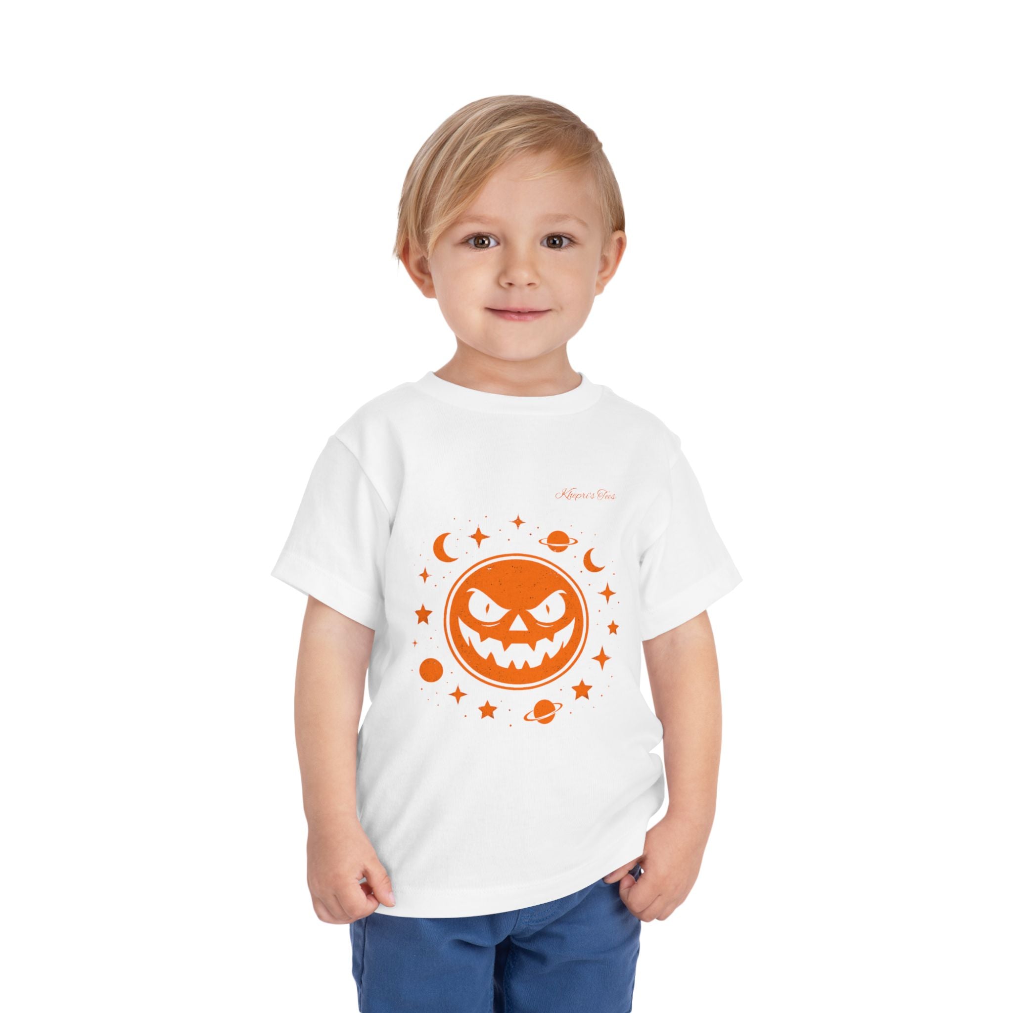Halloween Toddler Tee, Short Sleeve Kids Shirt, Spooky Pumpkin Graphic, Toddler Halloween Outfit, Cute Fall Clothing