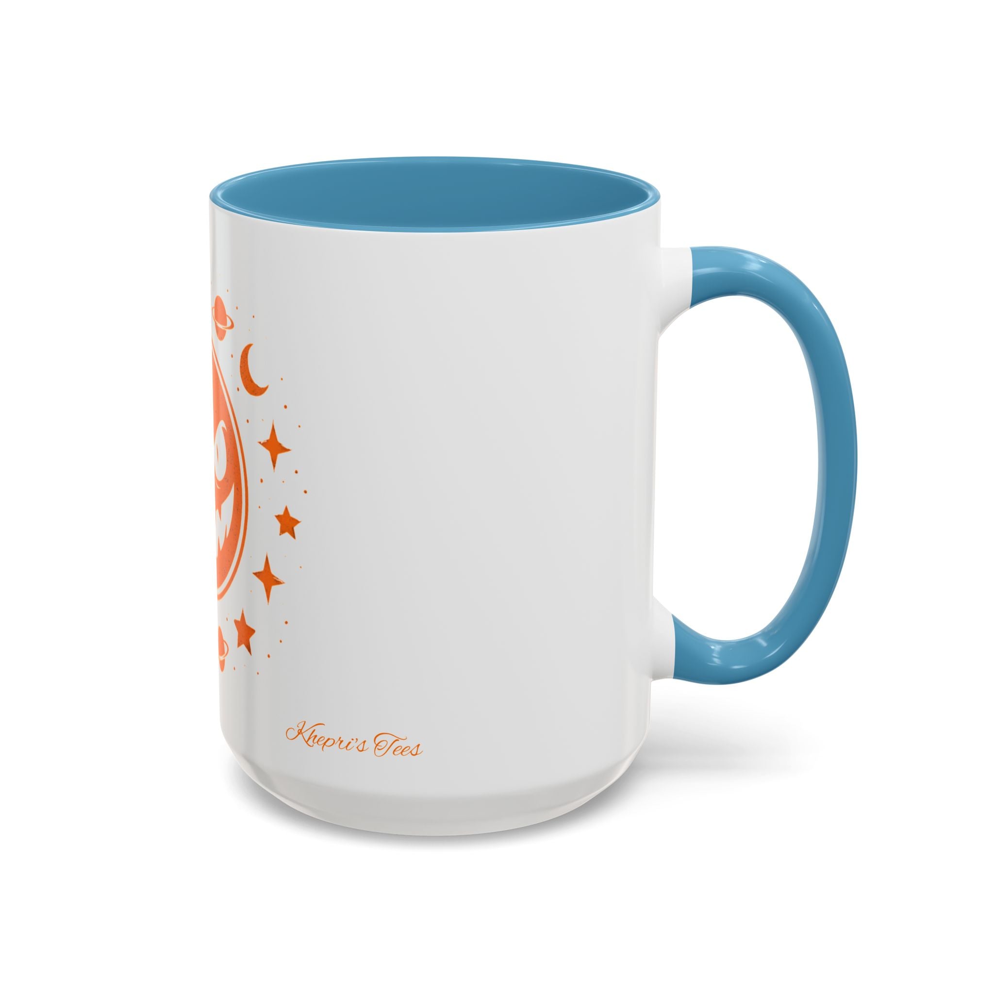 Cosmic Grin Coffee Mug - Fun Space Design, Halloween Gift, Unique Ceramic Mug, Sci-Fi Lover's Drinkware, Planetary Decor