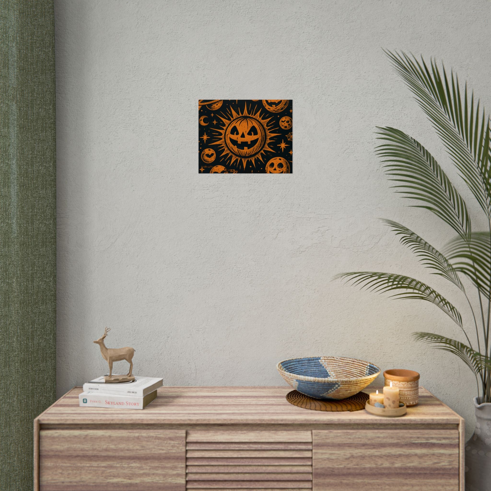 Sun & Friends- Halloween Rolled Poster, Spooky Wall Art, Fall Decor, Trick or Treat Print, Jack-o'-Lantern Home Decor