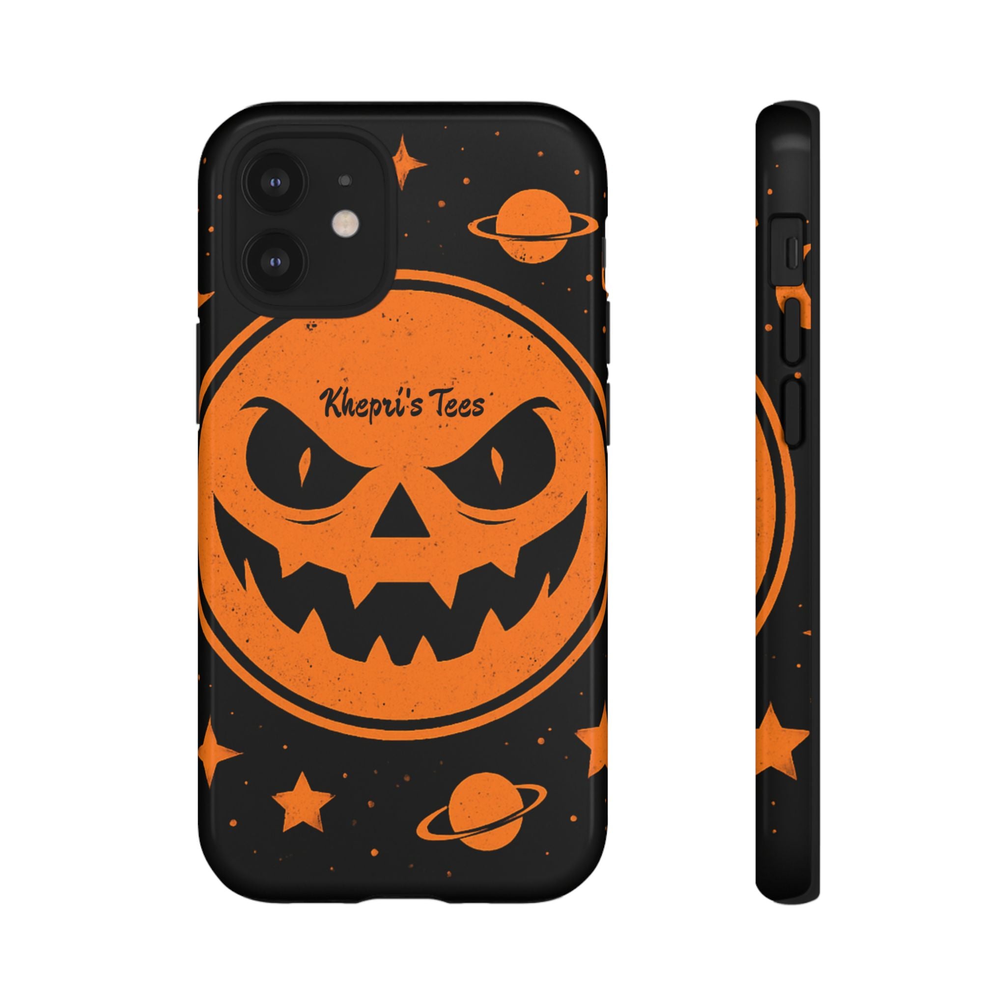 Halloween Monster Sun Phone Case, Spooky Cell Phone Cover, Tough Case for Halloween Lovers, Galaxy Print Phone Accessory, Kids & Adults Gift