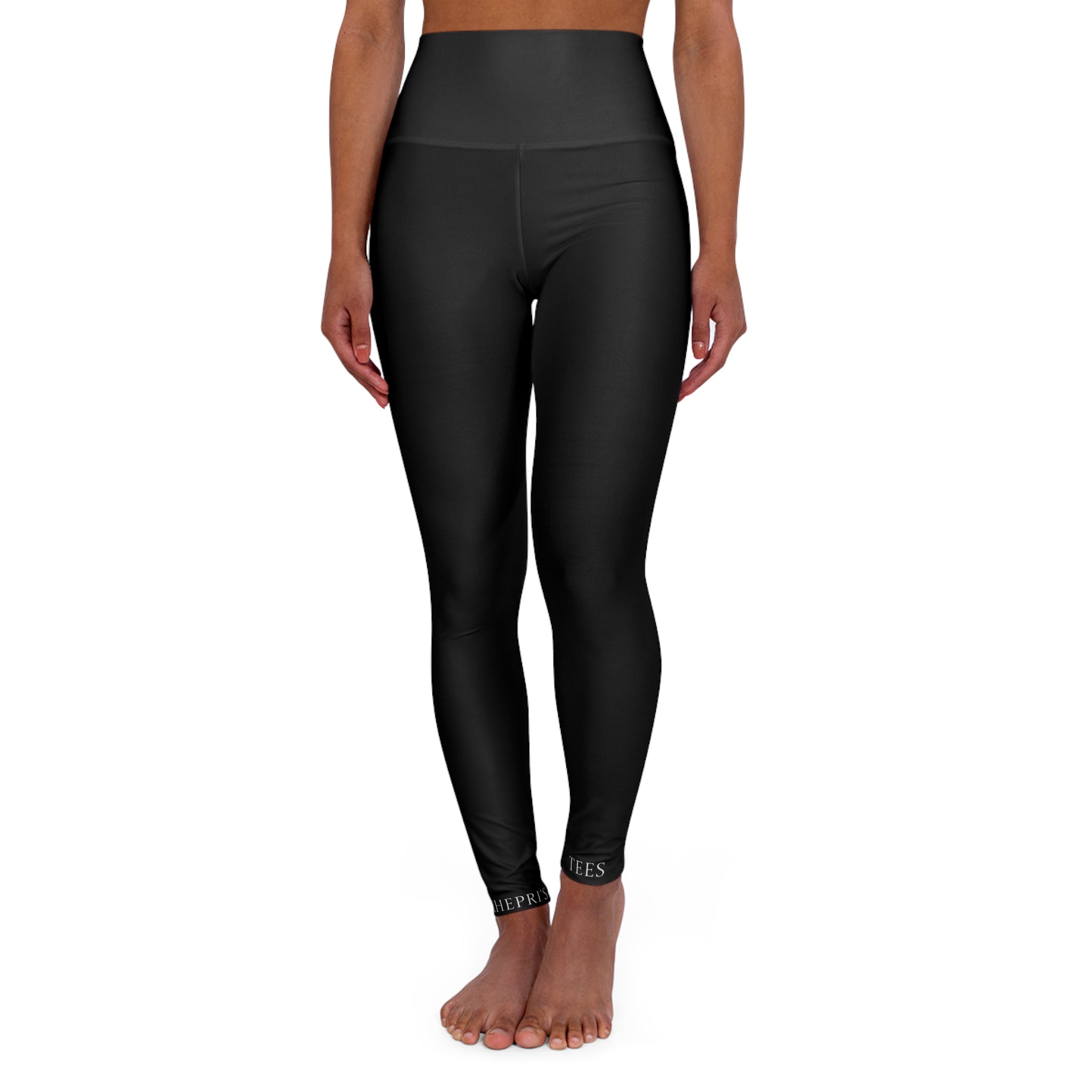 Blk High Waisted Khepri'sTees Yoga Leggings | Stylish Workout Leggings, Fitness Apparel, Athleisure Wear, Gym Clothes, Comfortable Activewear
