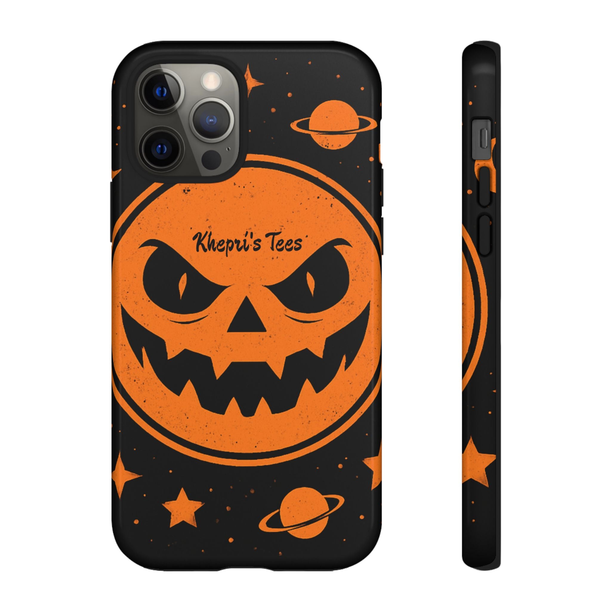 Halloween Monster Sun Phone Case, Spooky Cell Phone Cover, Tough Case for Halloween Lovers, Galaxy Print Phone Accessory, Kids & Adults Gift