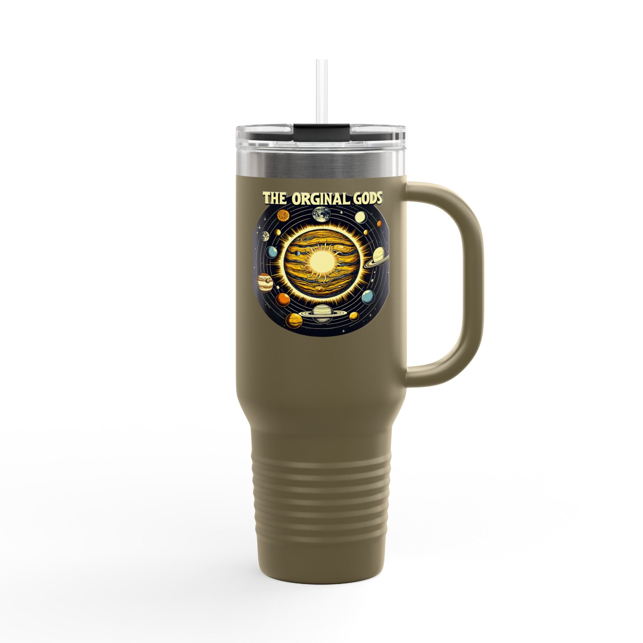 "The Original Gods" 40oz Insulated Travel Mug —Solar System Design