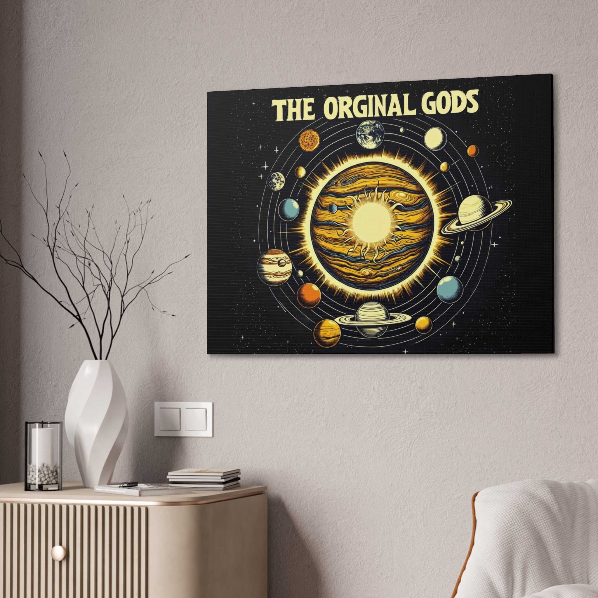 "The Original Gods" Canvas Wall Art — Classic Planetary Picture