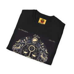 Libra Mystical Balance Unisex T-Shirt, Gift for Spirituals, Relaxed Fit, Ideal for Meditation, Personal Reminder, Personal Growth, Unisex Apparel