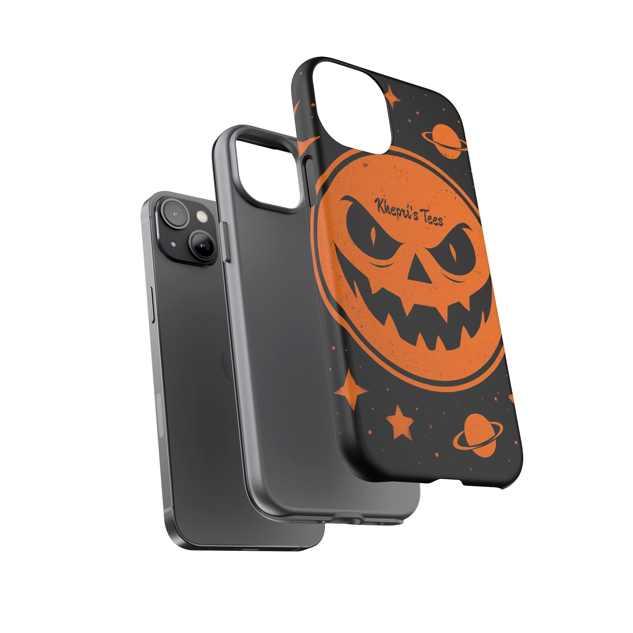 Halloween Monster Sun Phone Case, Spooky Cell Phone Cover, Tough Case for Halloween Lovers, Galaxy Print Phone Accessory, Kids & Adults Gift