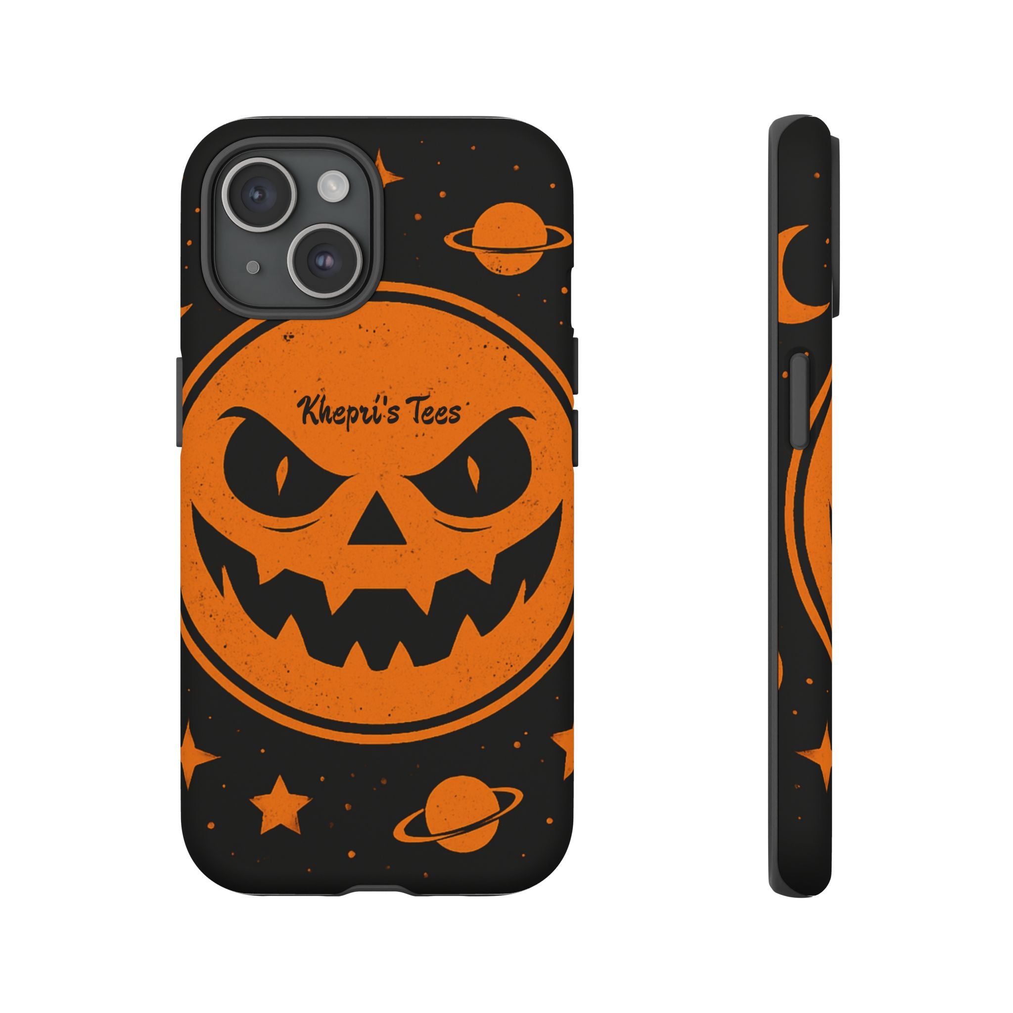 Halloween Monster Sun Phone Case, Spooky Cell Phone Cover, Tough Case for Halloween Lovers, Galaxy Print Phone Accessory, Kids & Adults Gift