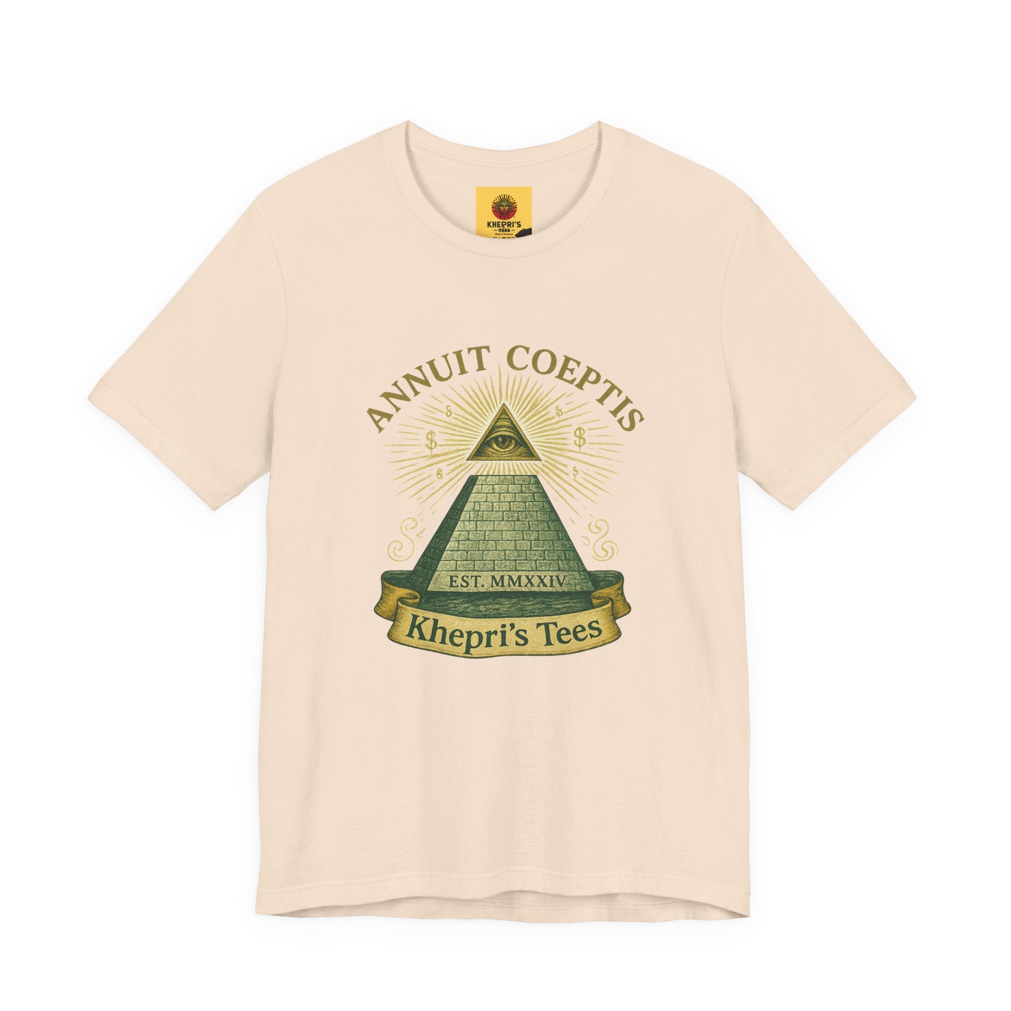 Sun God Money Graphic Tee — Dollar Bill Inspired Design