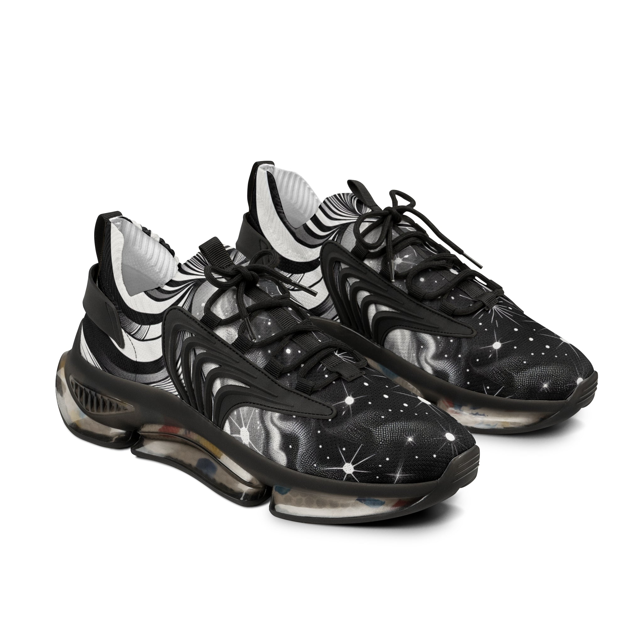 Men's Blaq Starz Mesh Sneakers: Stylish Running Shoes, Comfortable Athletic Footwear, Starry Print Sneakers for Everyday Use, Ideal for Gym, [...]