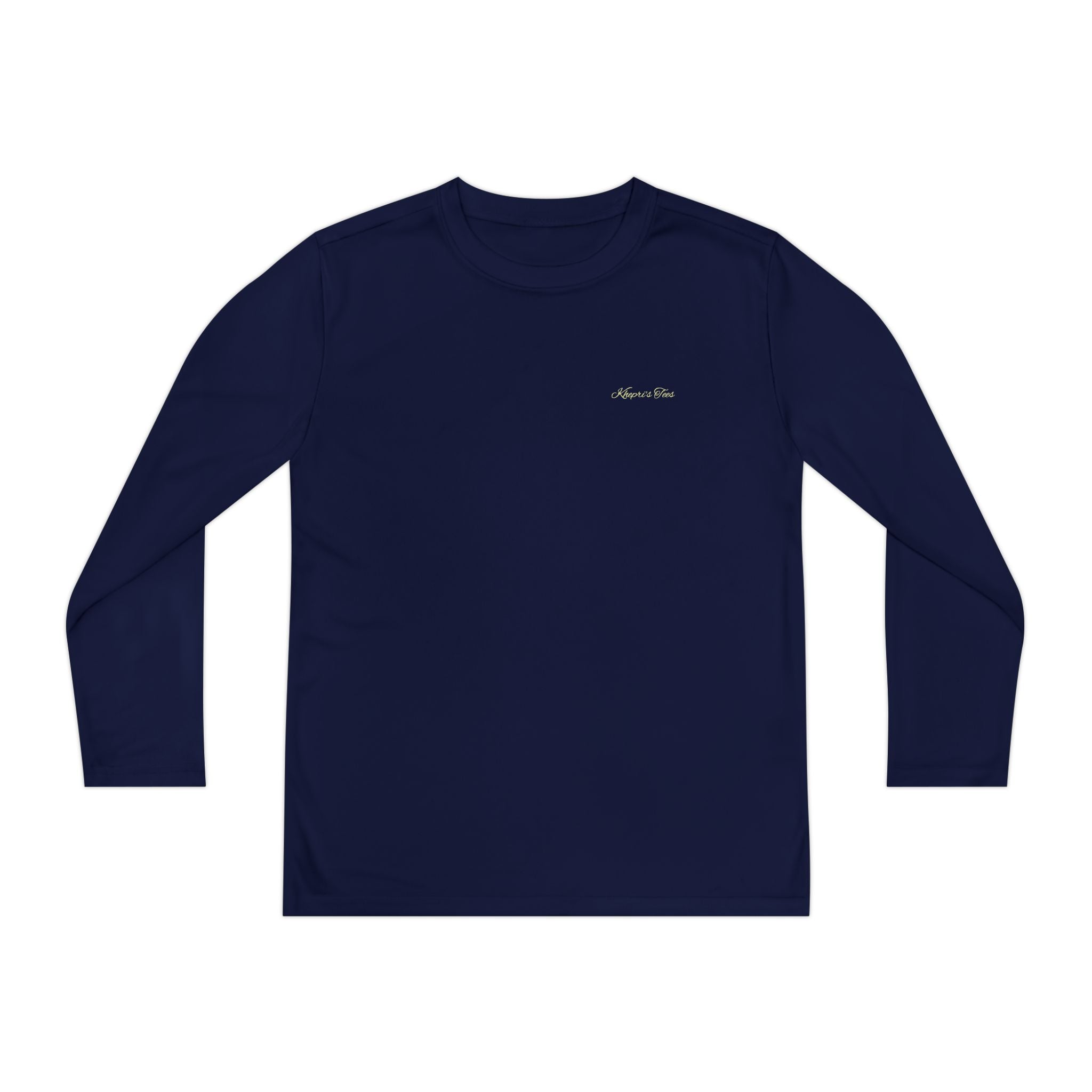 Eclipse-Youth Long Sleeve Tee — Minimal Gold Circle Back Logo